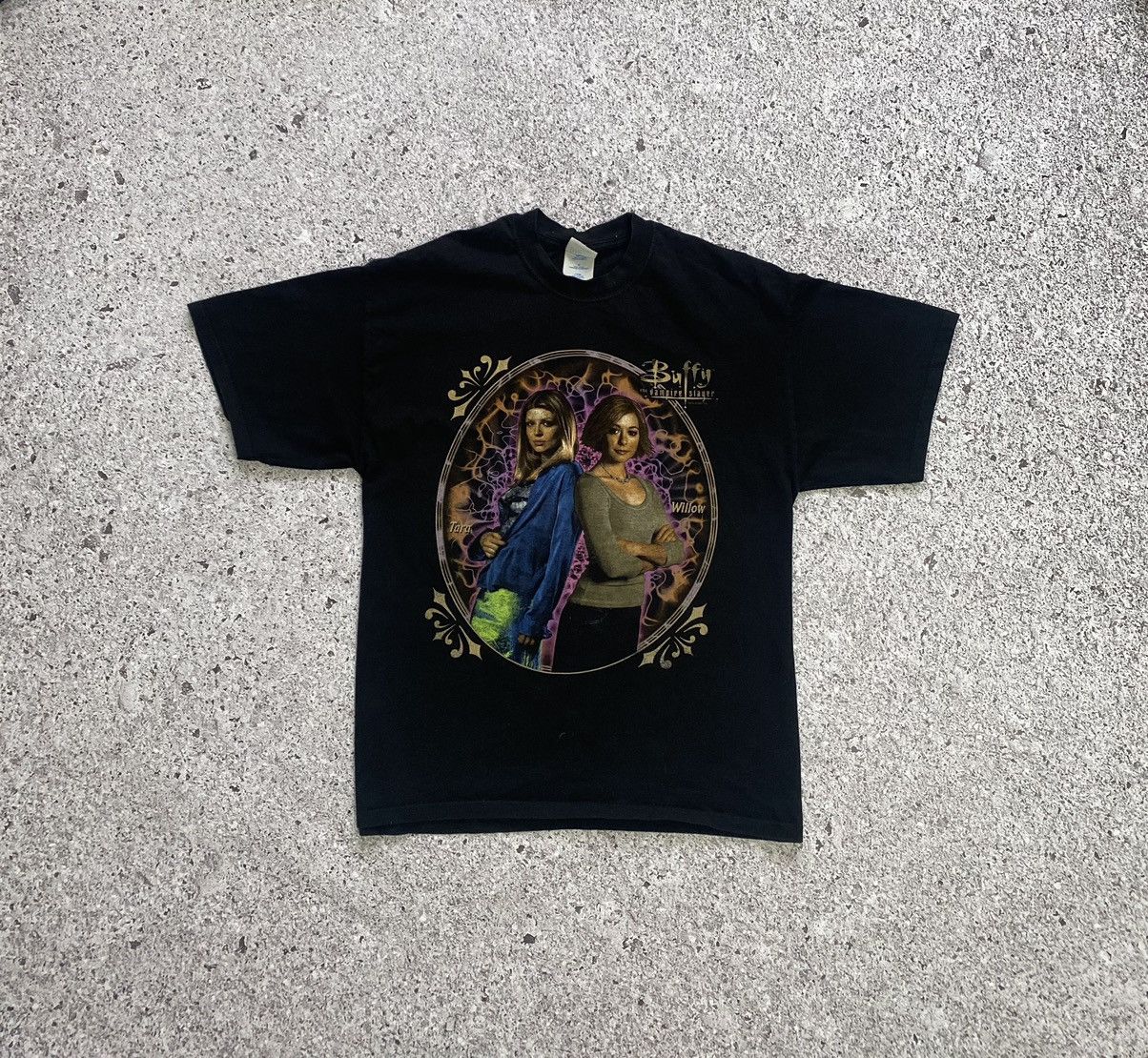 image of Movie x Vintage 2001 Buffy The Vampire Slayer T-Shirt in Black, Men's (Size XL)