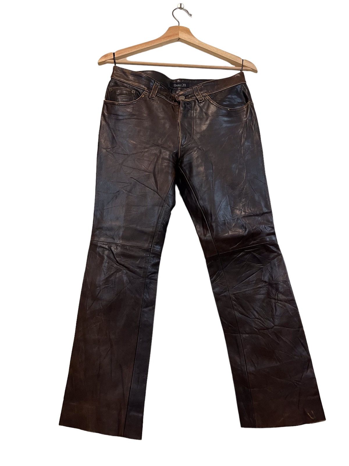 Designer Basile 28 Leather Trousers