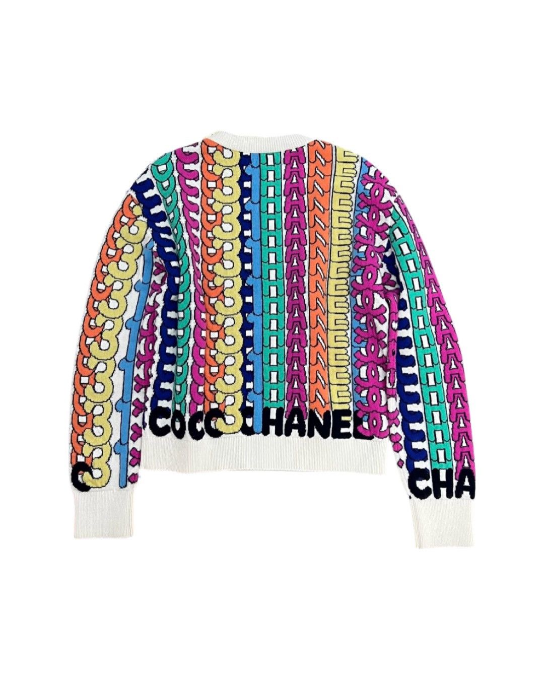 Chanel Rainbow logo cashmere sweater Size XS / US 0-2 / IT 36-38 - 2 Thumbnail
