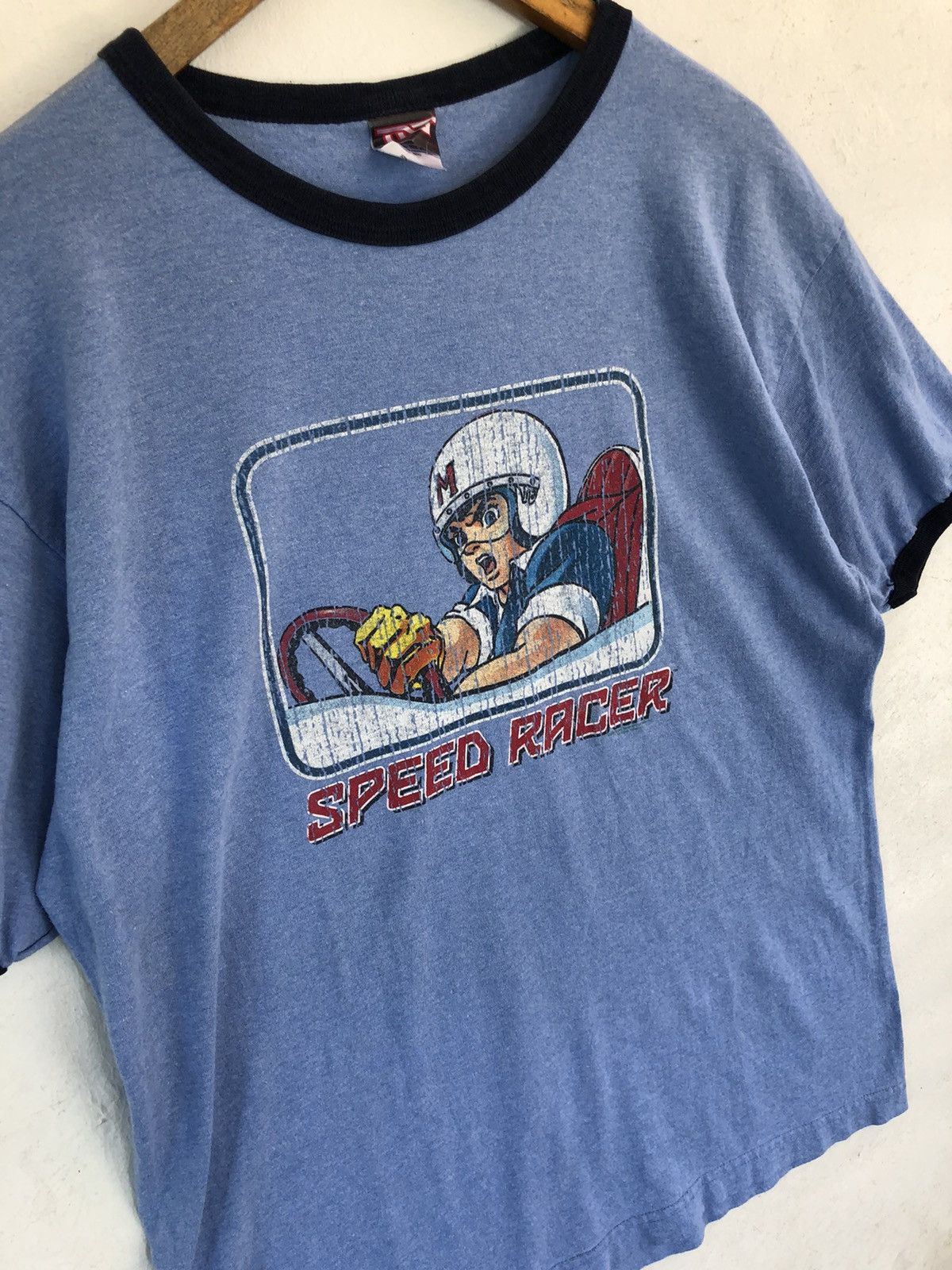 Anime × Vintage Vintage Speed Racer Ring 50/50 poly/cotton tee Size US L / EU 52-54 / 3 - 3 Thumbnail