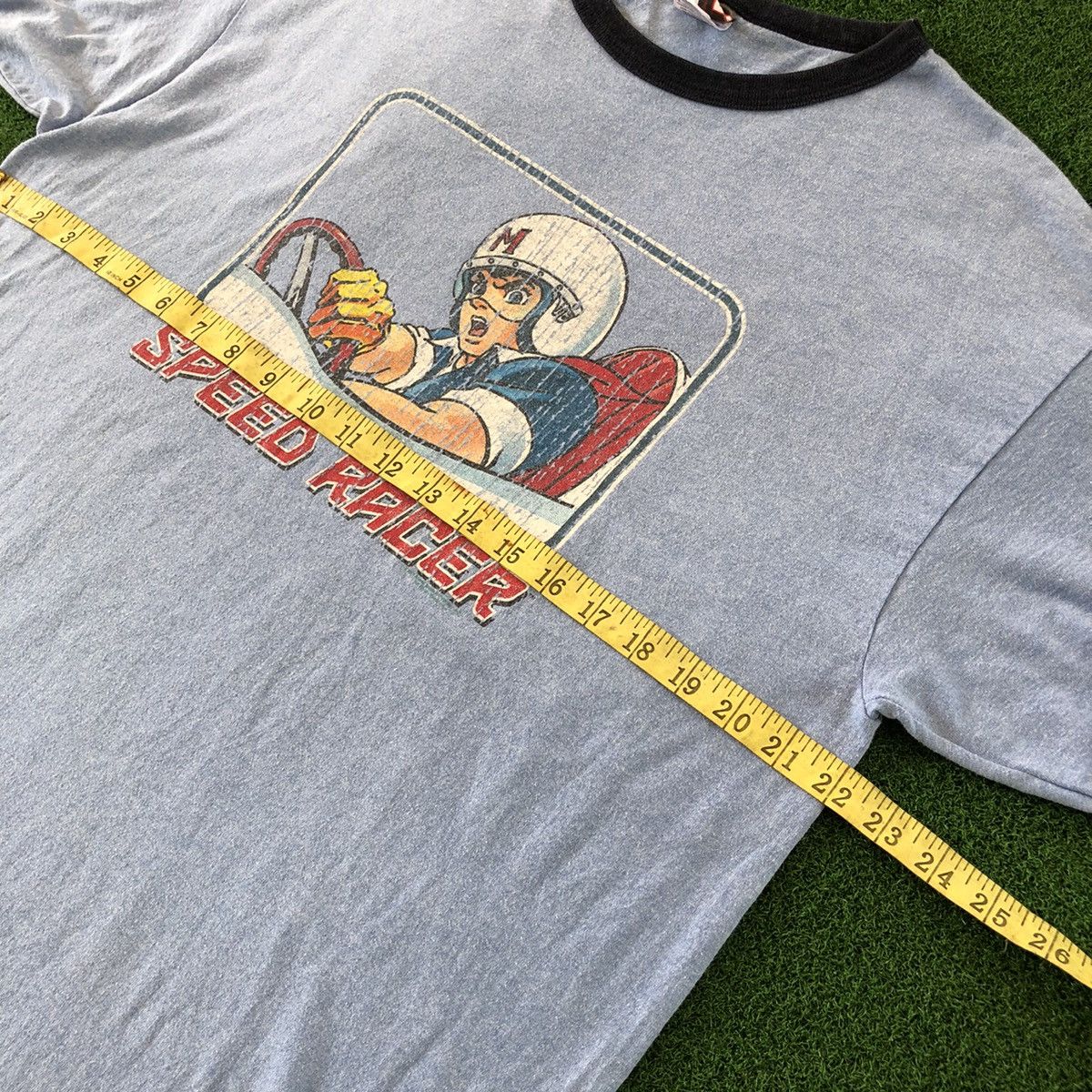 Anime × Vintage Vintage Speed Racer Ring 50/50 poly/cotton tee Size US L / EU 52-54 / 3 - 5 Thumbnail