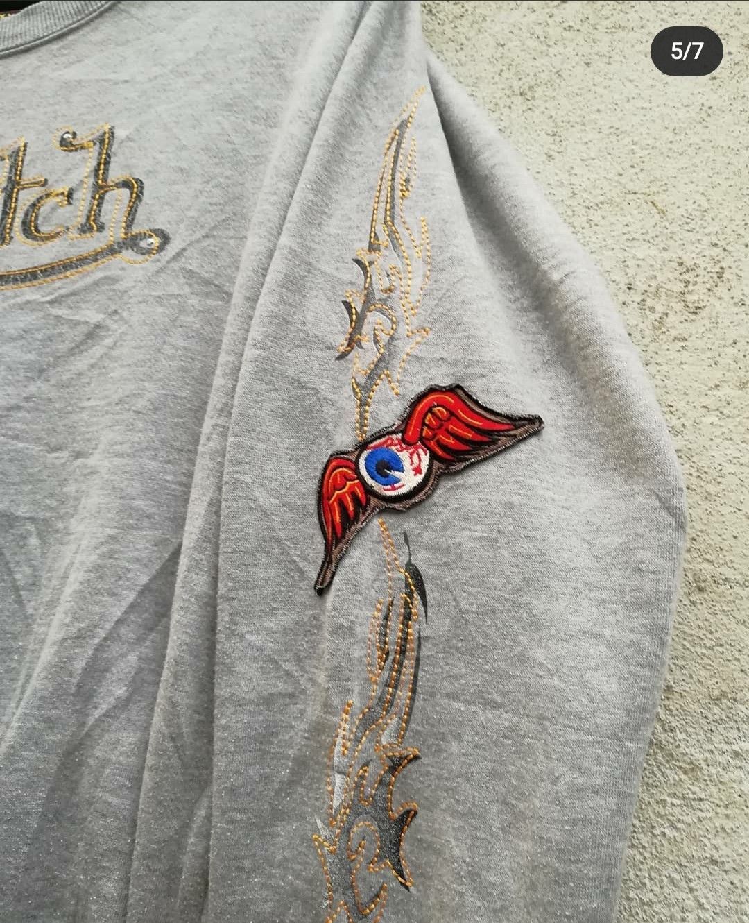 Vintage × Von Dutch Von Dutch Grey Fly Crewneck Size US M / EU 48-50 / 2 - 5 Thumbnail