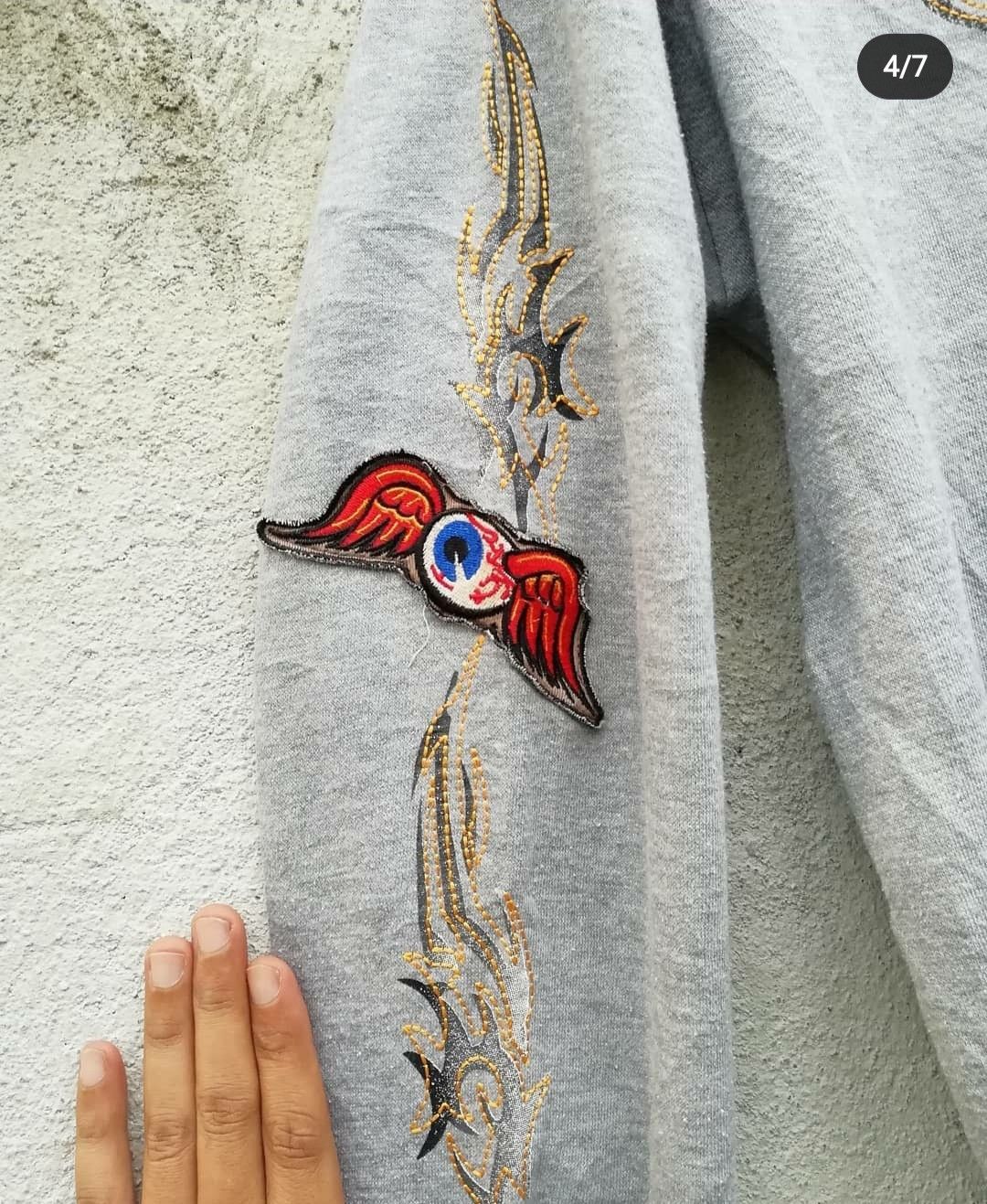 Vintage × Von Dutch Von Dutch Grey Fly Crewneck Size US M / EU 48-50 / 2 - 4 Thumbnail