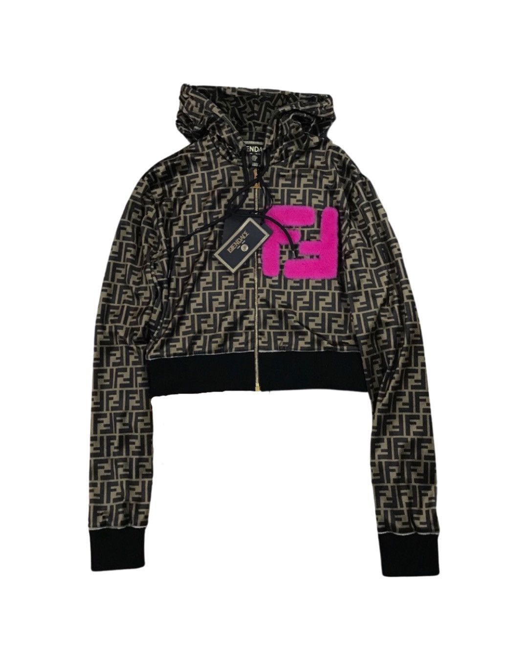 パーカー・フーディ FENDI HOODED ZIP-UP SWEATSHIRT Fendi Zip Up Hoodie - Men's XL – Fashionably Yours