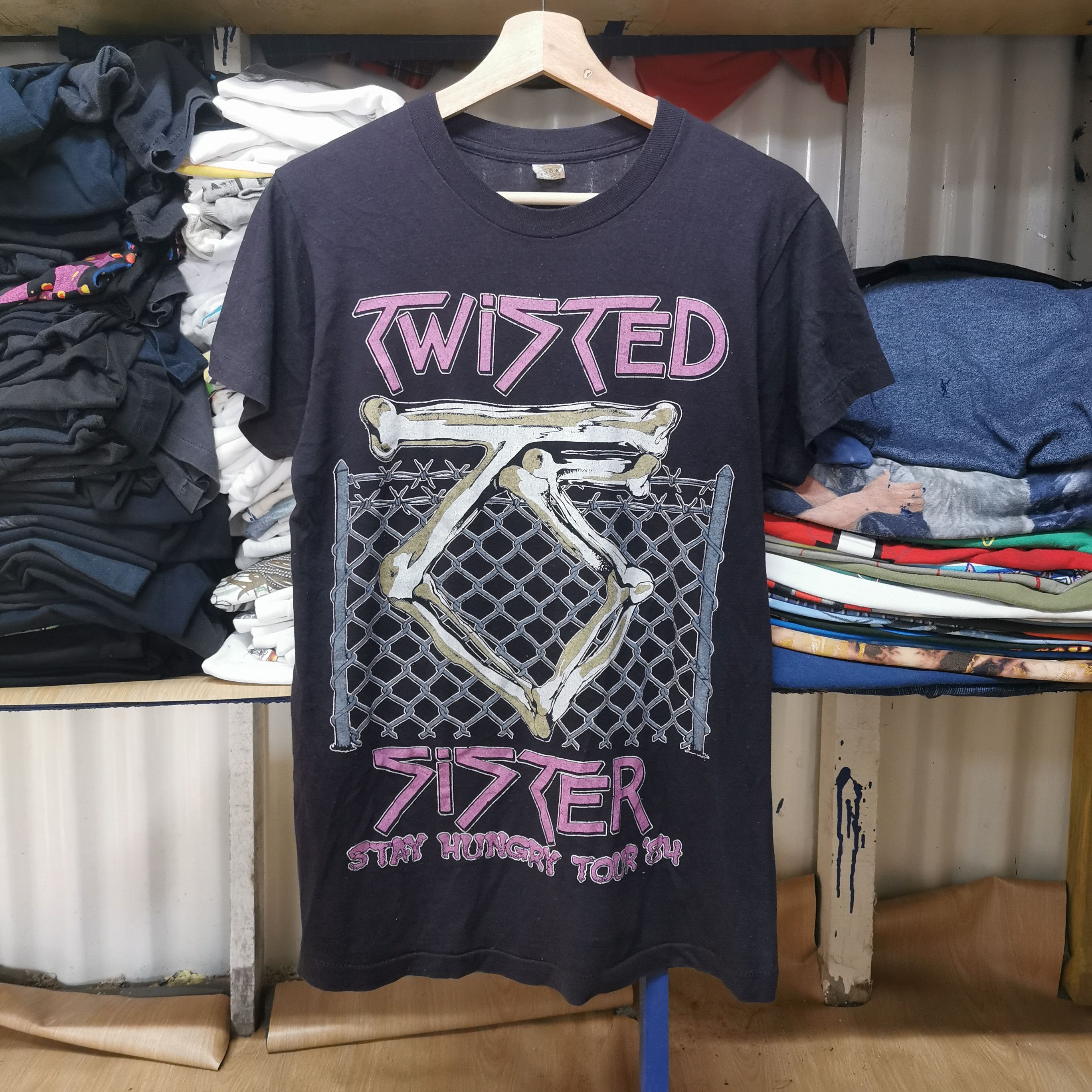 Band Tees × Vintage 💥Acpt binding Vintage Rare Band Twisted Sister 80s tee Size US S / EU 44-46 / 1 - 2 Thumbnail