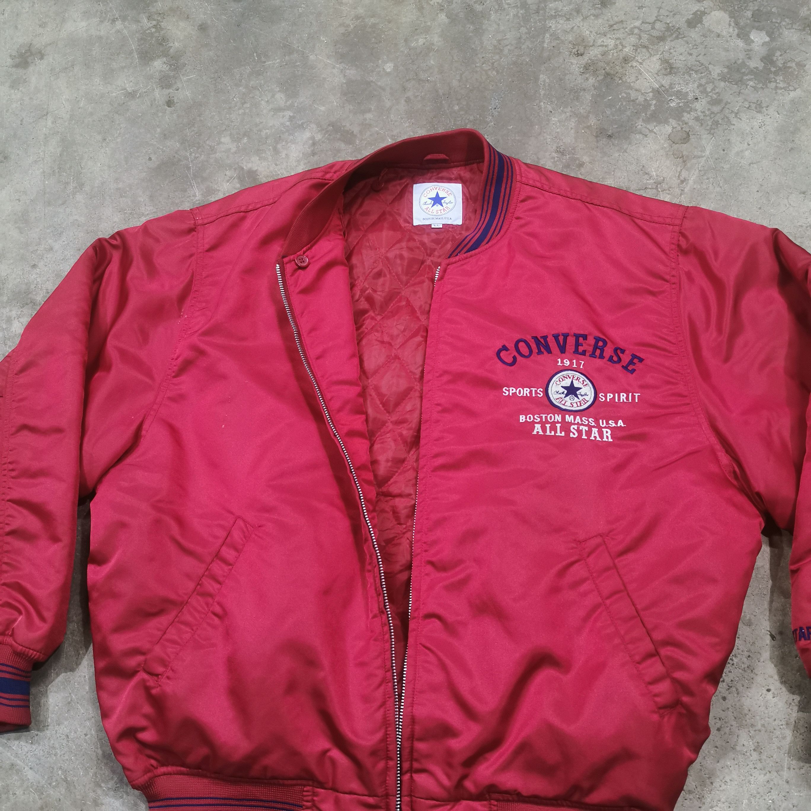 Converse × Vintage converse jacket bomber Size US XL / EU 56 / 4 - 4 Thumbnail
