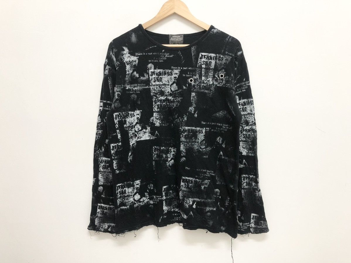 Japanese Brand REBEL ⚡️BERNINGS SHO PUNK GOTHIC AOP GRAPHICAL ROUGH CUT Size US L / EU 52-54 / 3 - 1 Thumbnail