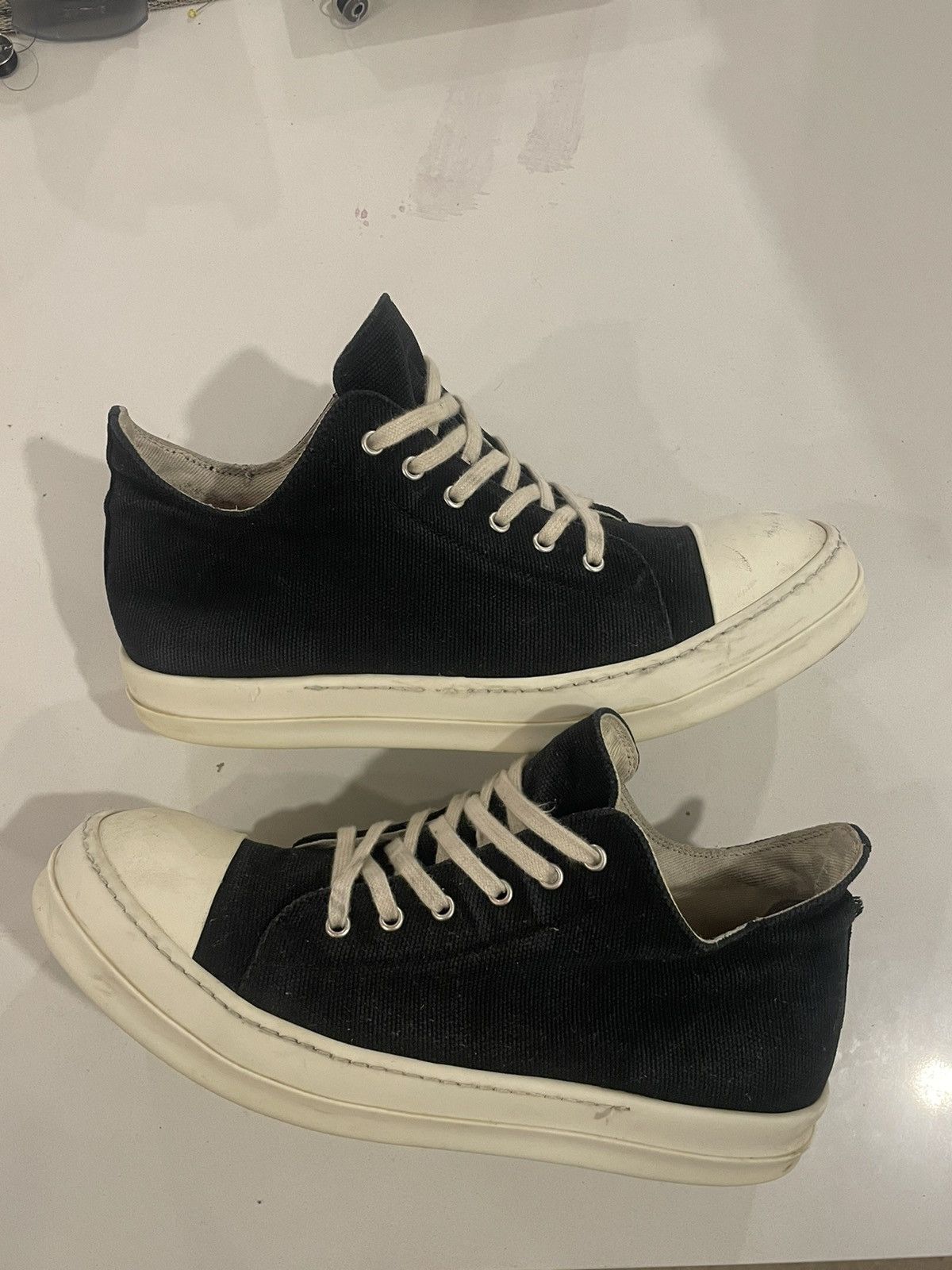 Rick Owens RARE Rick Owens Ramones low top canvas size 46 13 geobasket ...