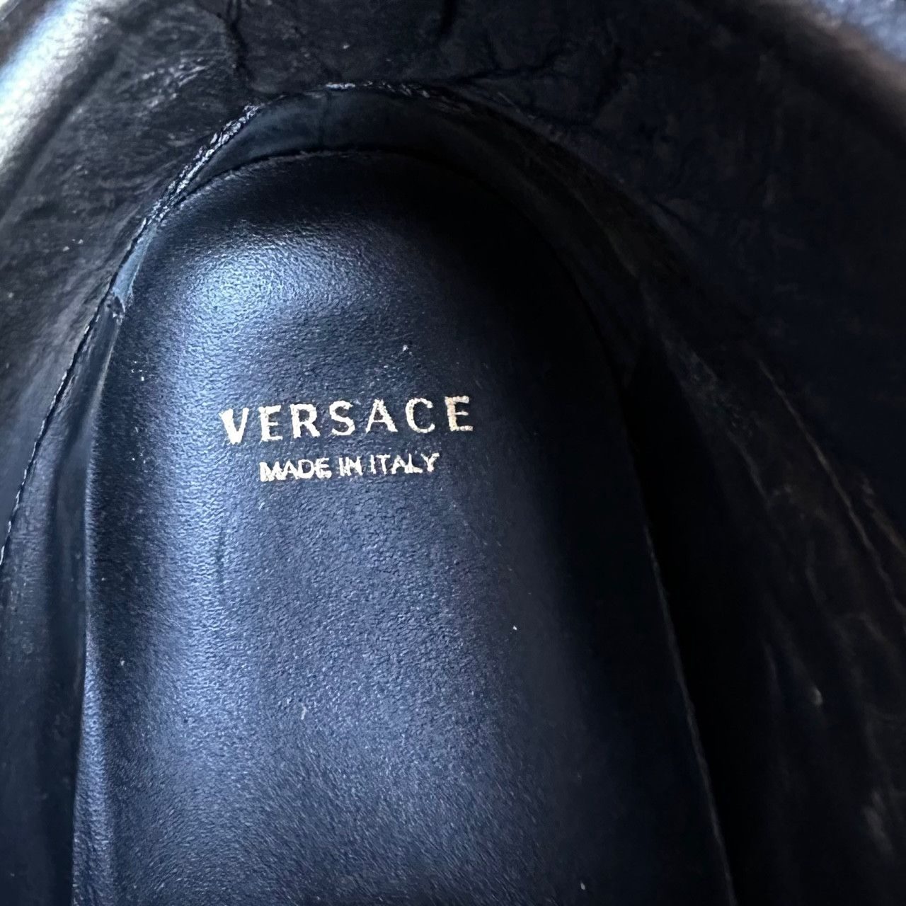 Versace Versace Black Leather Palazzo Medusa High-top Sneakers Size US 5.5 / IT 35.5 - 10 Thumbnail