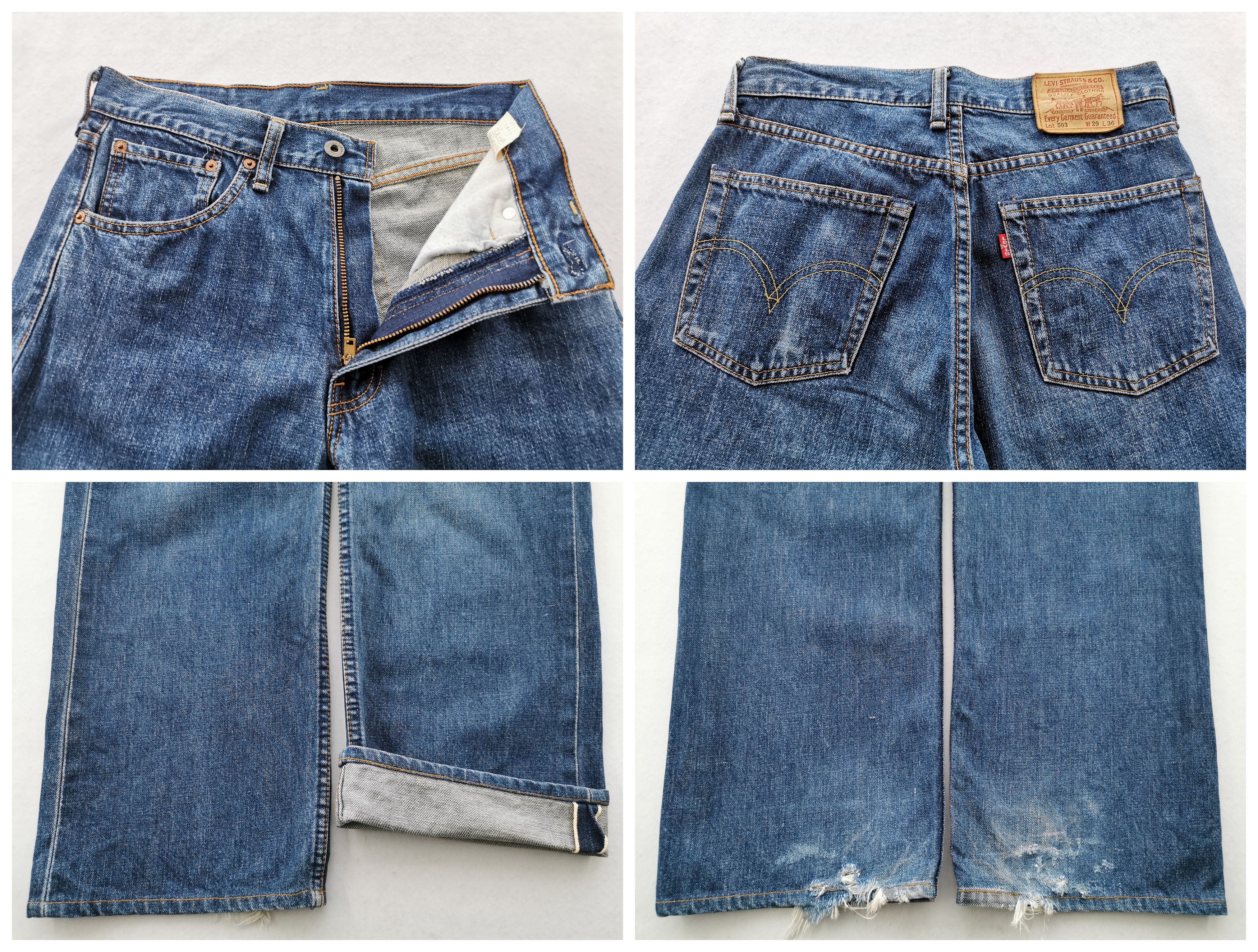 Levi's Distressed Vintage Levis 503 Selvedge Denim Made In Japan Size US 28 / EU 44 - 8 Thumbnail
