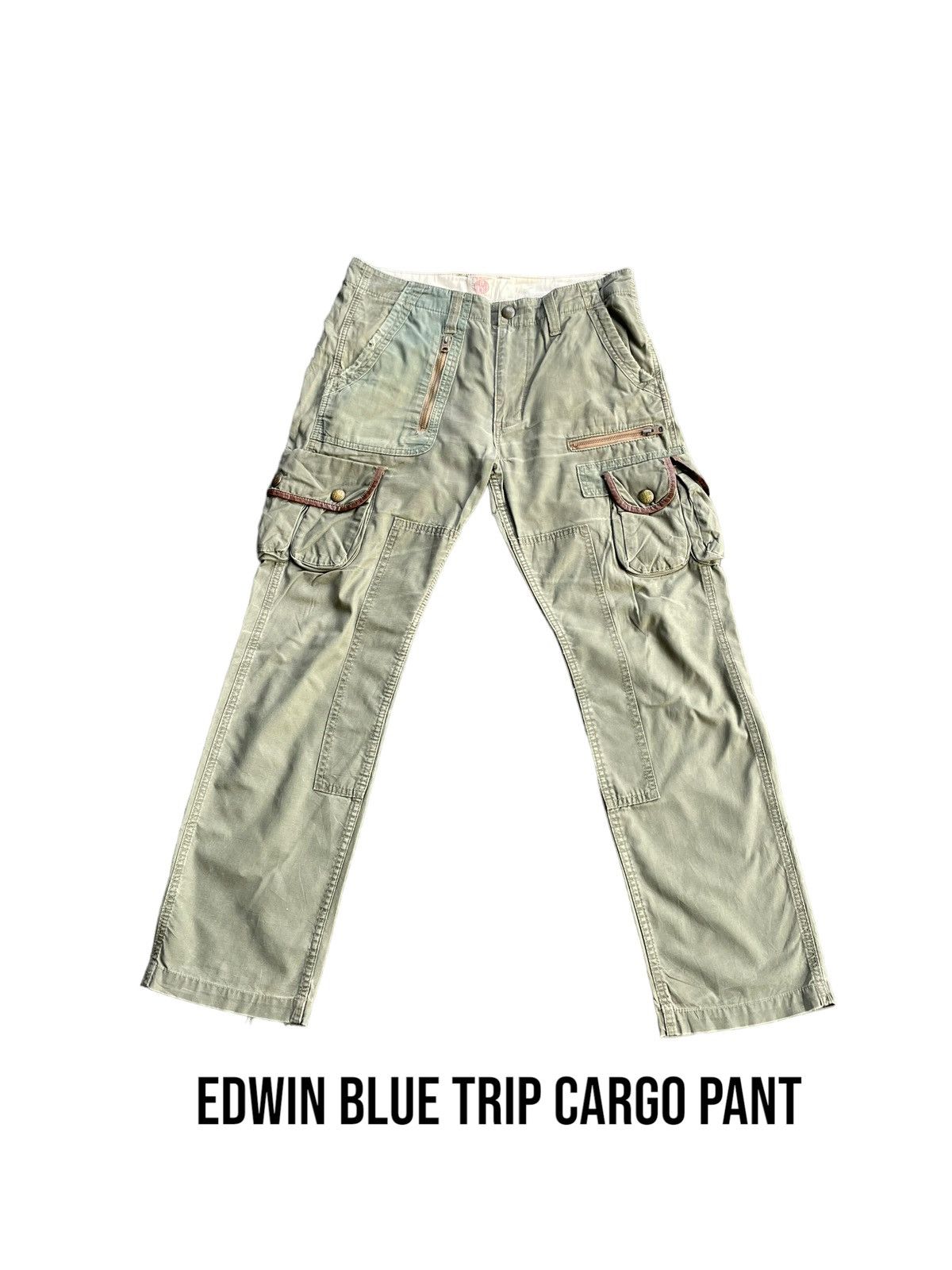 Edwin × Japanese Brand Edwin Blue Trip Cargo Pant Size US 35 - 1 Thumbnail
