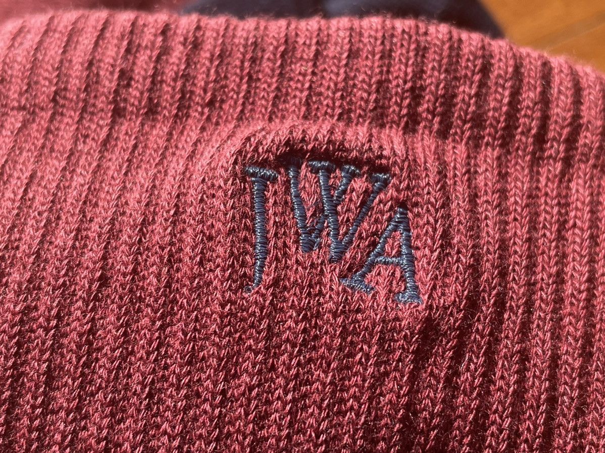 JW Anderson × Uniqlo Navy Burgundy Layered Socks Dress Crew Cotton Logo Ribbed Size ONE SIZE - 5 Thumbnail