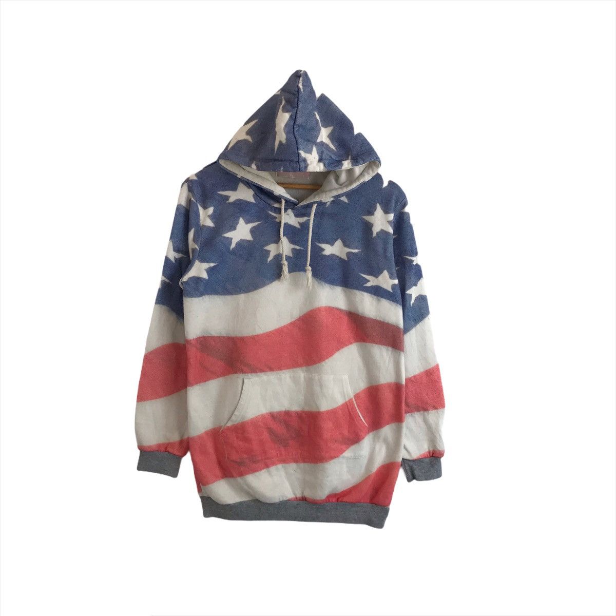 Vintage American Flag Pullover Hoodie Size US L / EU 52-54 / 3 - 1 Thumbnail