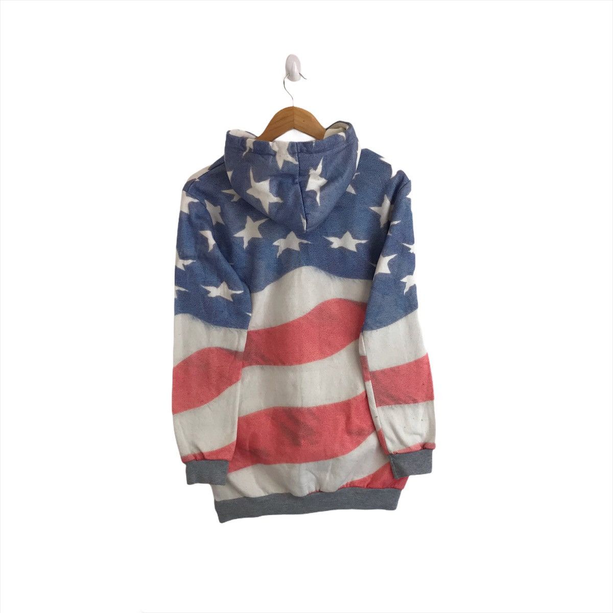 Vintage American Flag Pullover Hoodie Size US L / EU 52-54 / 3 - 6 Thumbnail