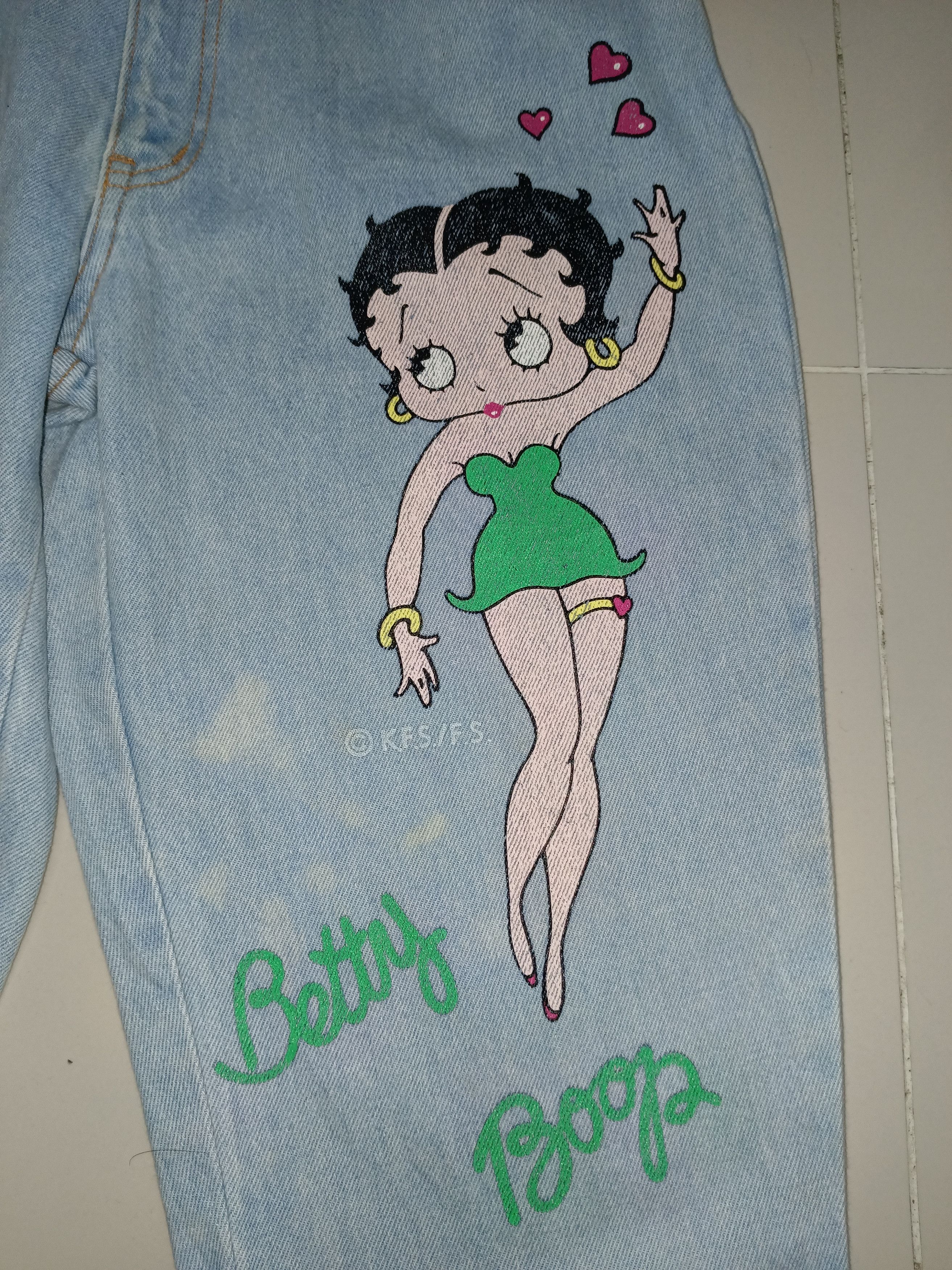 Cartoon Network Vintage 90s Betty Boop Jeans Pants Size US 26 / EU 42 - 3 Thumbnail