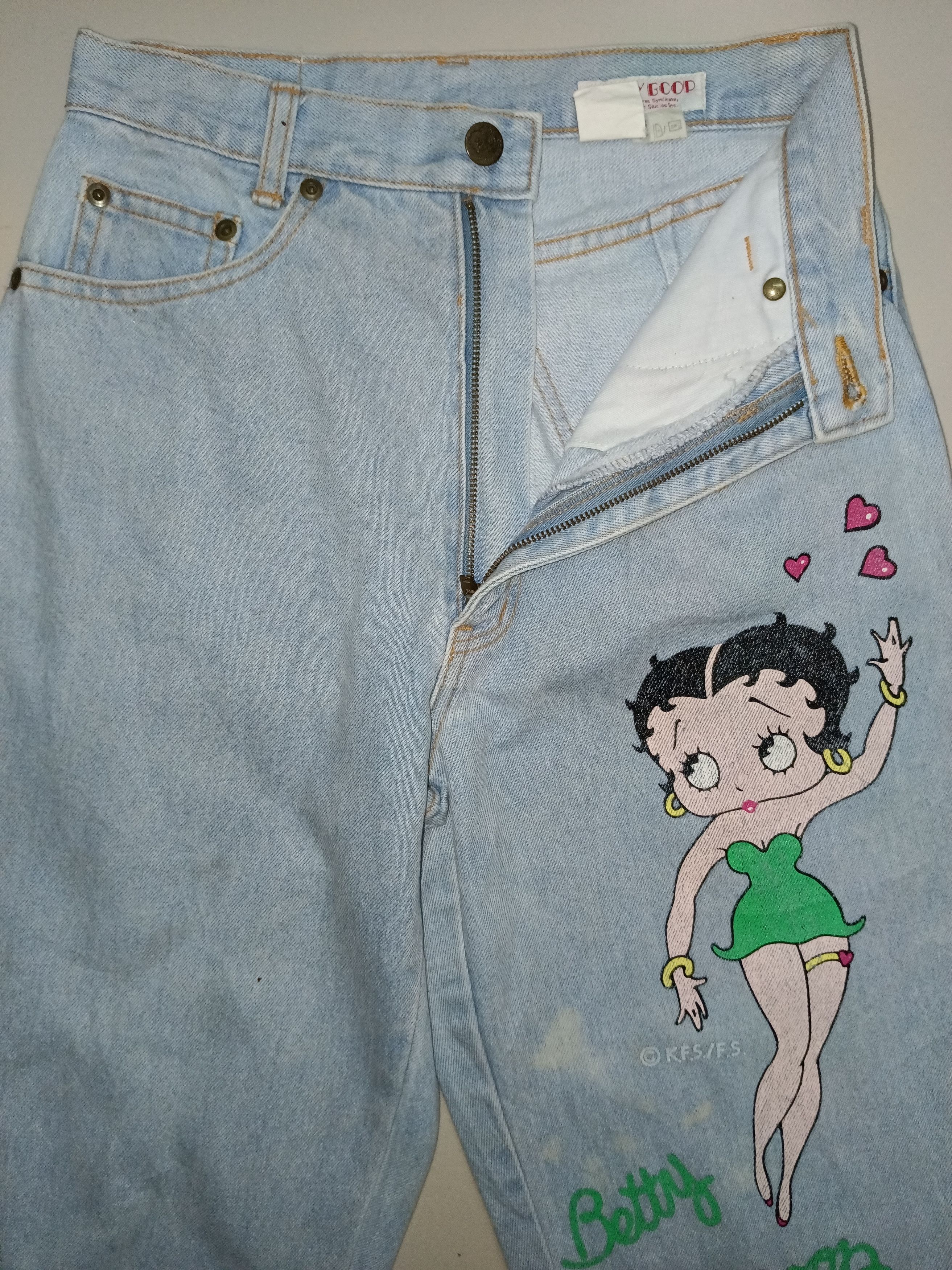 Cartoon Network Vintage 90s Betty Boop Jeans Pants Size US 26 / EU 42 - 4 Thumbnail