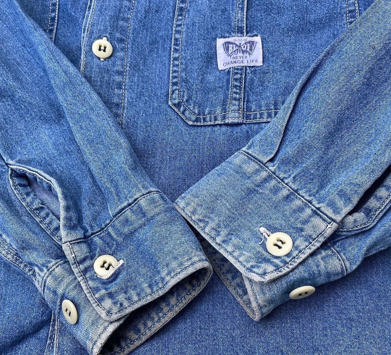 Blue Blue Japan Vintage Blue Blue SOS Blue Shirt Size US L / EU 52-54 / 3 - 7 Thumbnail