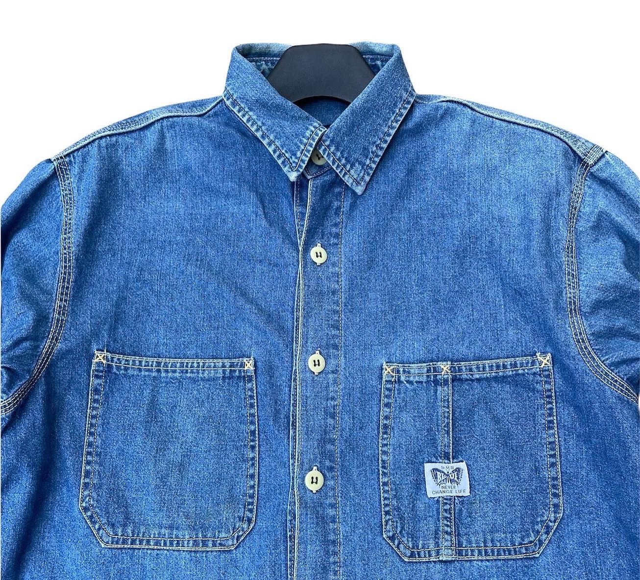 Blue Blue Japan Vintage Blue Blue SOS Blue Shirt Size US L / EU 52-54 / 3 - 5 Thumbnail