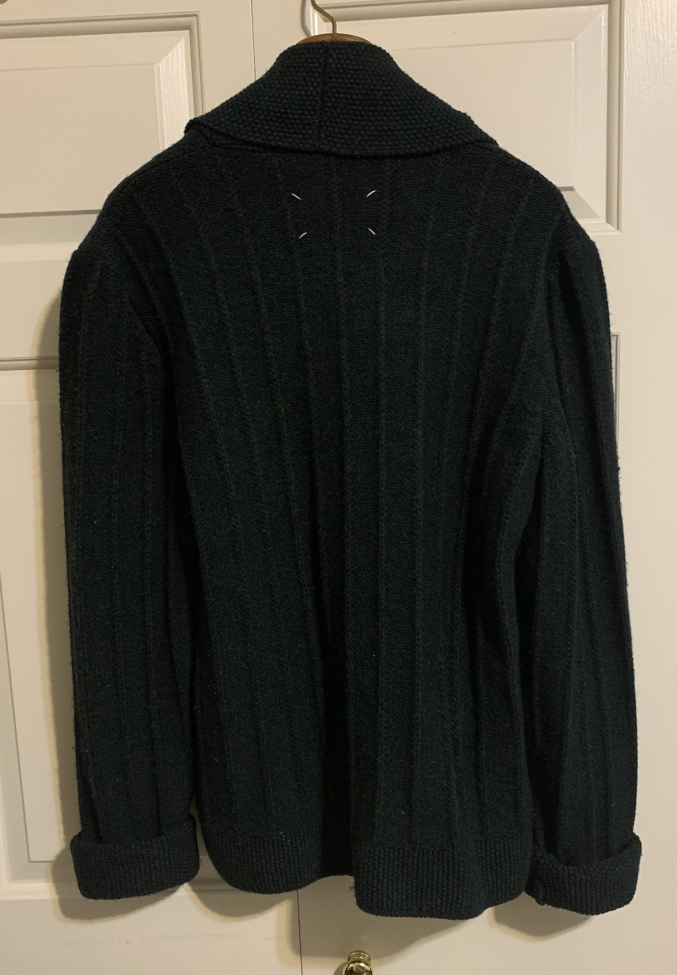 Maison Margiela Forest Green Wool Shawl Collar Cardigan Size US L / EU 52-54 / 3 - 3 Thumbnail