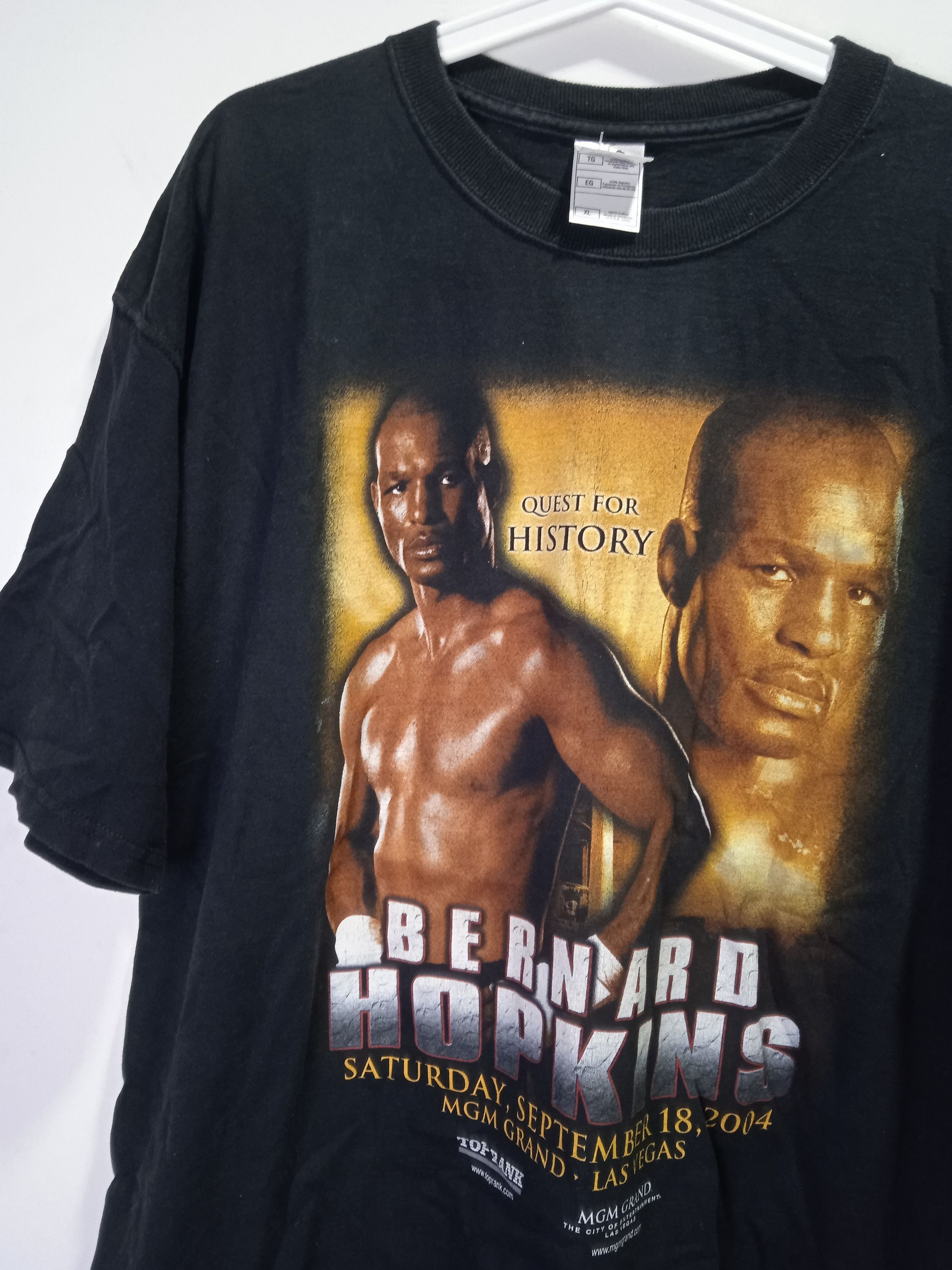 Vintage Vintage 2000s Bernard Hopkins Boxing T Shirt Size US XL / EU 56 / 4 - 2 Thumbnail