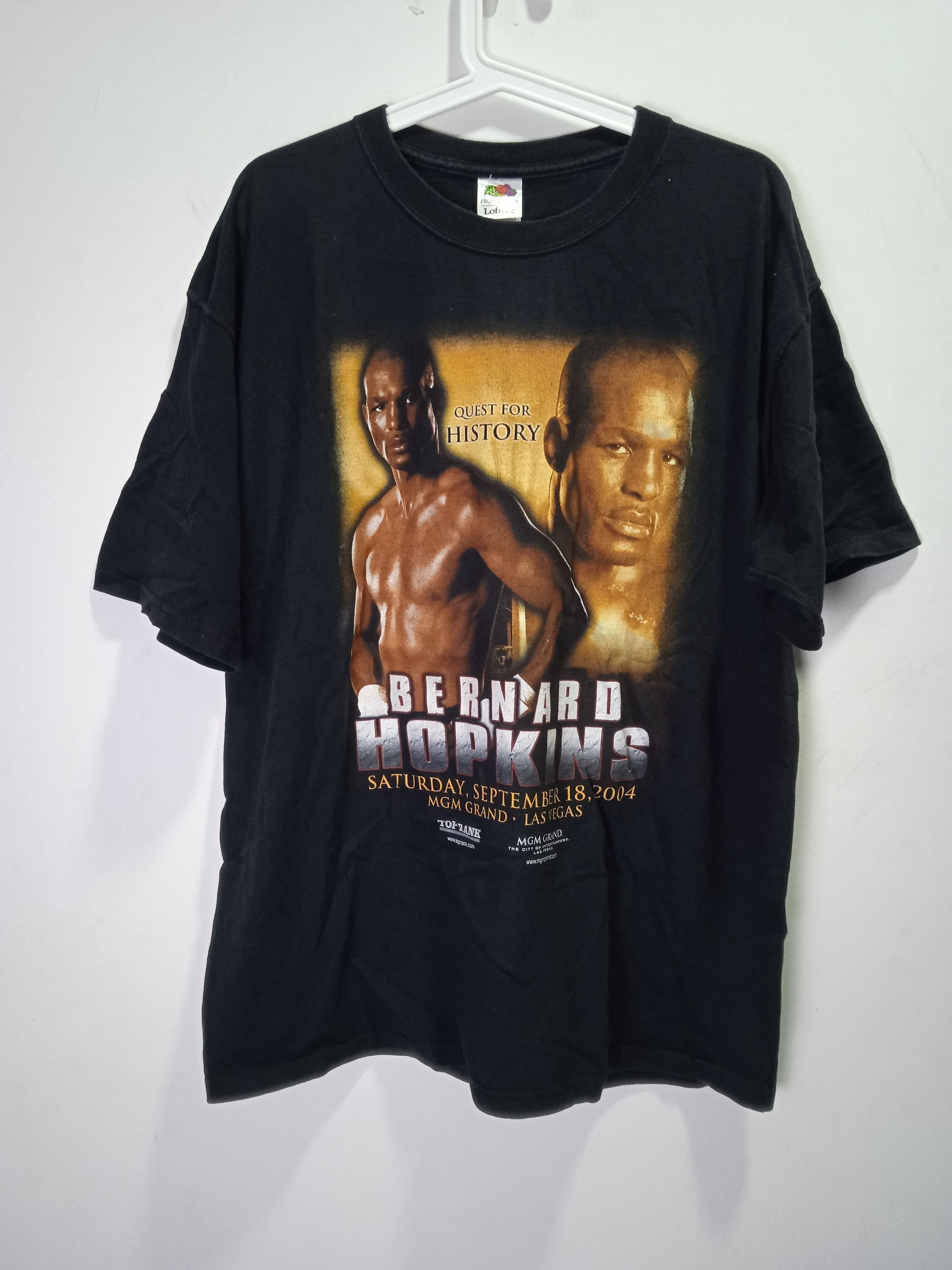 Vintage Vintage 2000s Bernard Hopkins Boxing T Shirt Size US XL / EU 56 / 4 - 1 Thumbnail