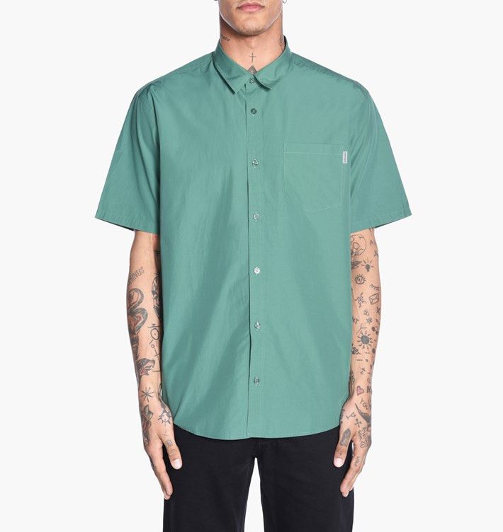 Carhartt Carhartt WIP Wesley Green Cotton Short Sleeve Shirt Size US S / EU 44-46 / 1 - 1 Thumbnail