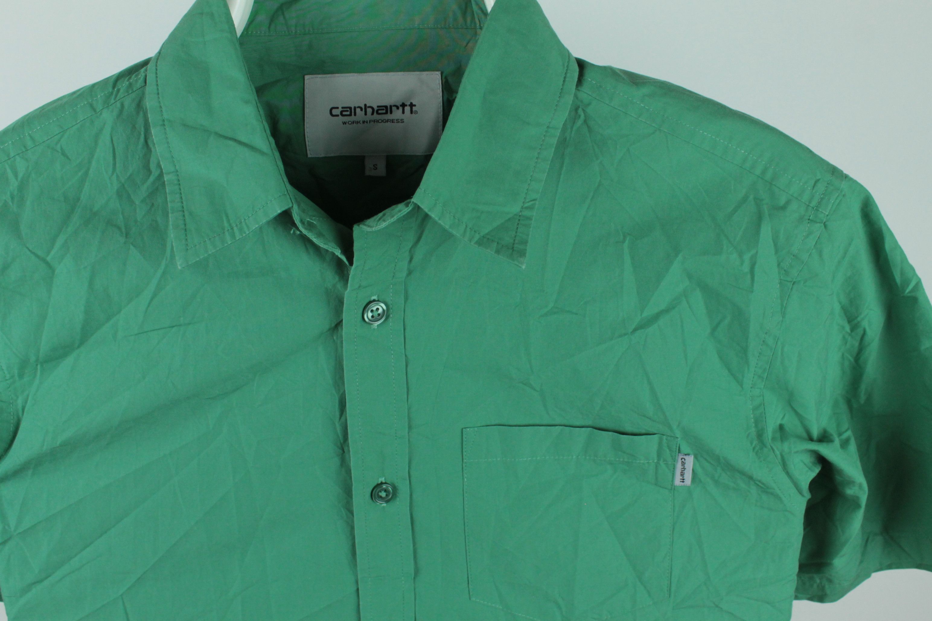 Carhartt Carhartt WIP Wesley Green Cotton Short Sleeve Shirt Size US S / EU 44-46 / 1 - 4 Thumbnail