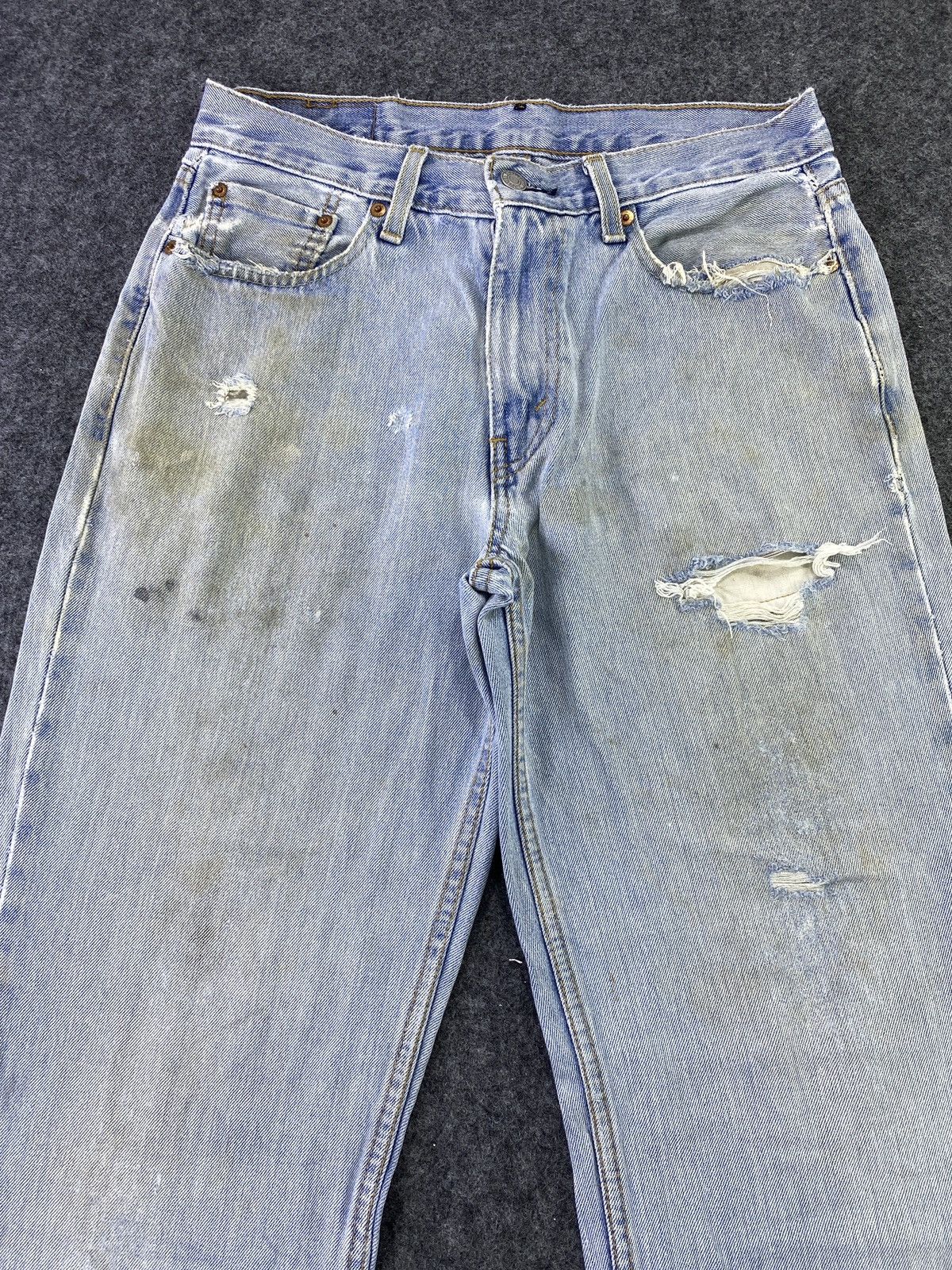 Jean × Levi's × Vintage VINTAGE LEVIS 550 DISTRESS BLUE WASH JEANS - J648 Size US 30 / EU 46 - 9 Thumbnail