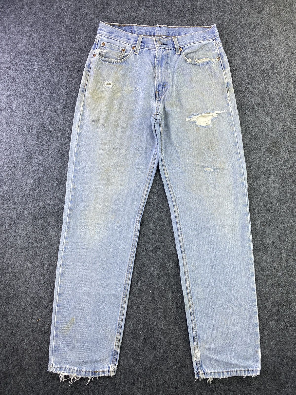 Jean × Levi's × Vintage VINTAGE LEVIS 550 DISTRESS BLUE WASH JEANS - J648 Size US 30 / EU 46 - 1 Thumbnail