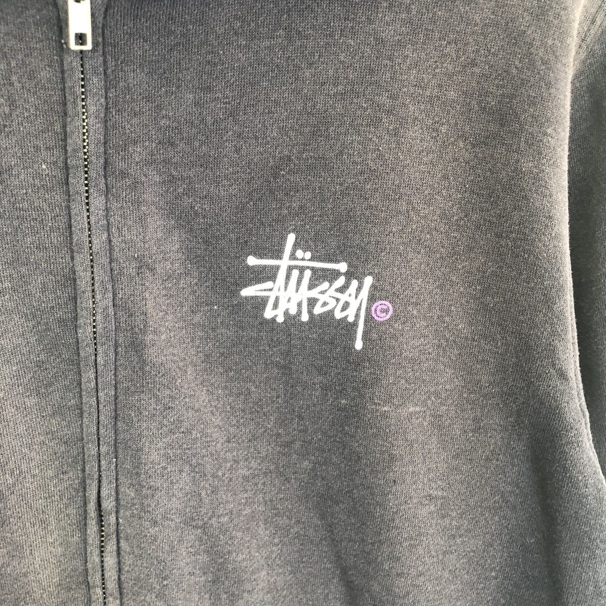 Stussy × Vintage STUSSY SWEATSHIRT HOODIE FADED GREY Size US M / EU 48-50 / 2 - 8 Thumbnail