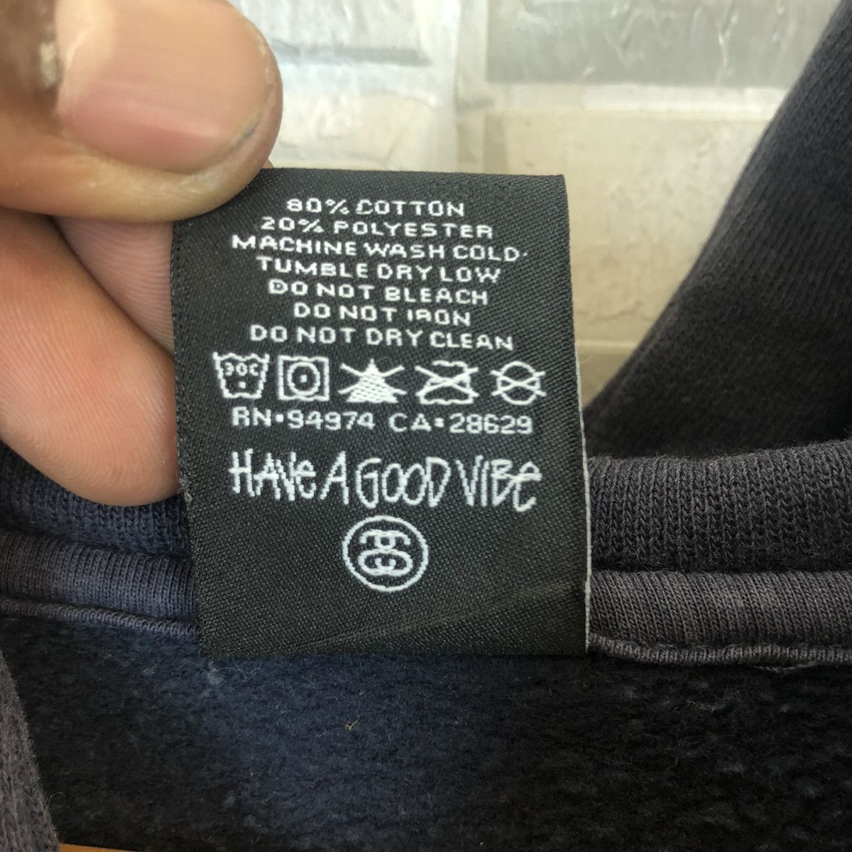 Stussy × Vintage STUSSY SWEATSHIRT HOODIE FADED GREY Size US M / EU 48-50 / 2 - 10 Thumbnail