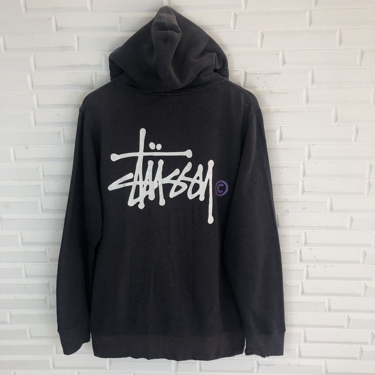 Stussy × Vintage STUSSY SWEATSHIRT HOODIE FADED GREY Size US M / EU 48-50 / 2 - 7 Thumbnail