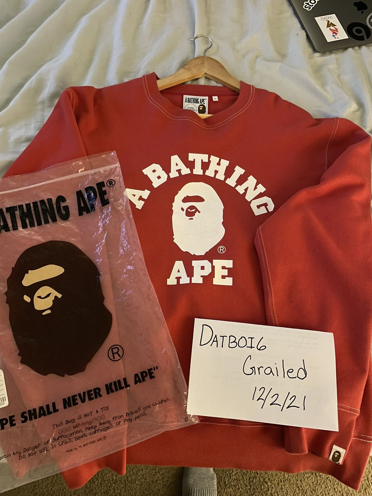 Bape Bape College Crewneck Size US L / EU 52-54 / 3 - 7 Thumbnail