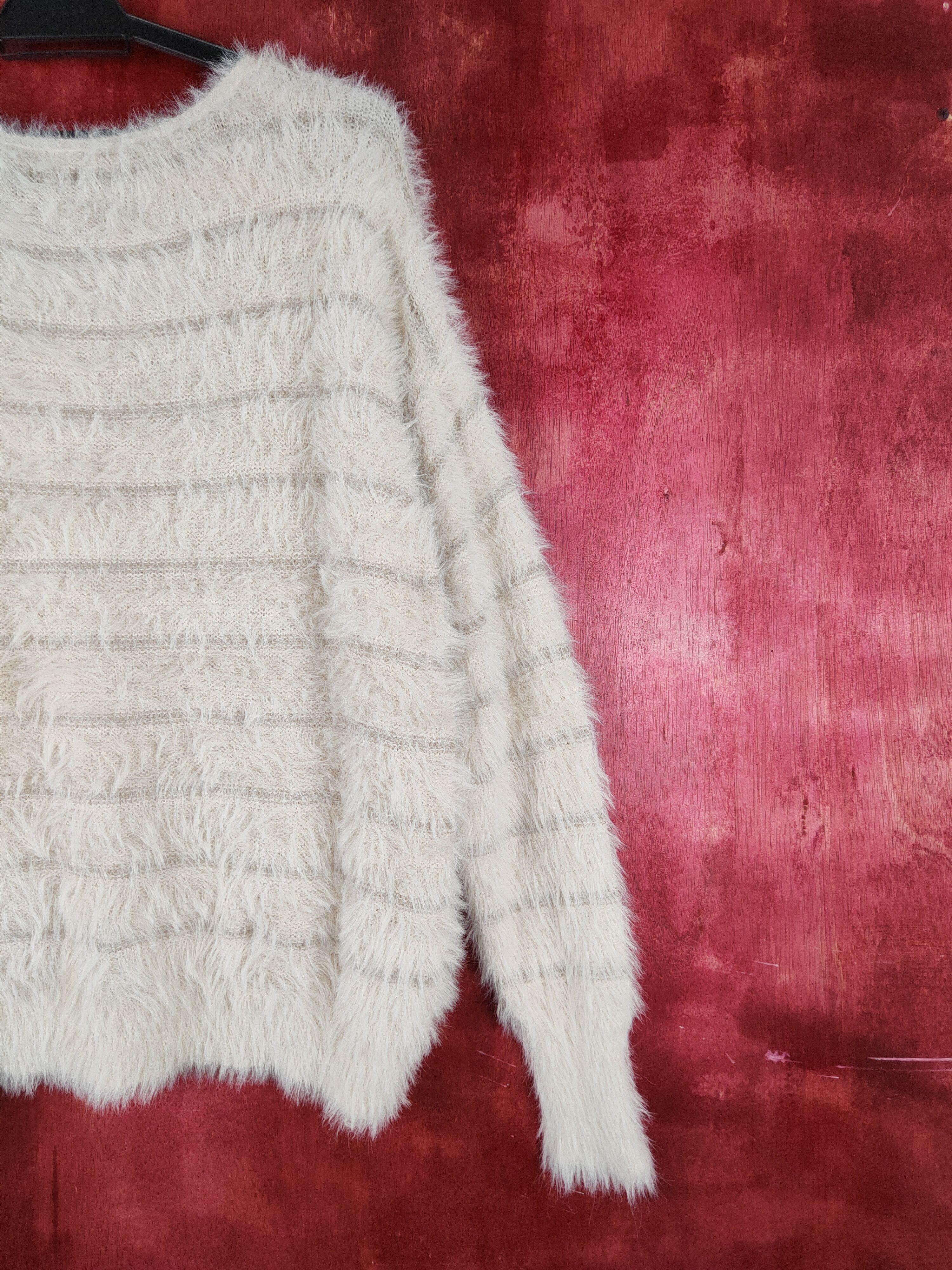 Homespun Knitwear Continuer de Nice Claup Shaggy Fur Mohair Knitwear #S795 Size L / US 10 / IT 46 - 9 Thumbnail