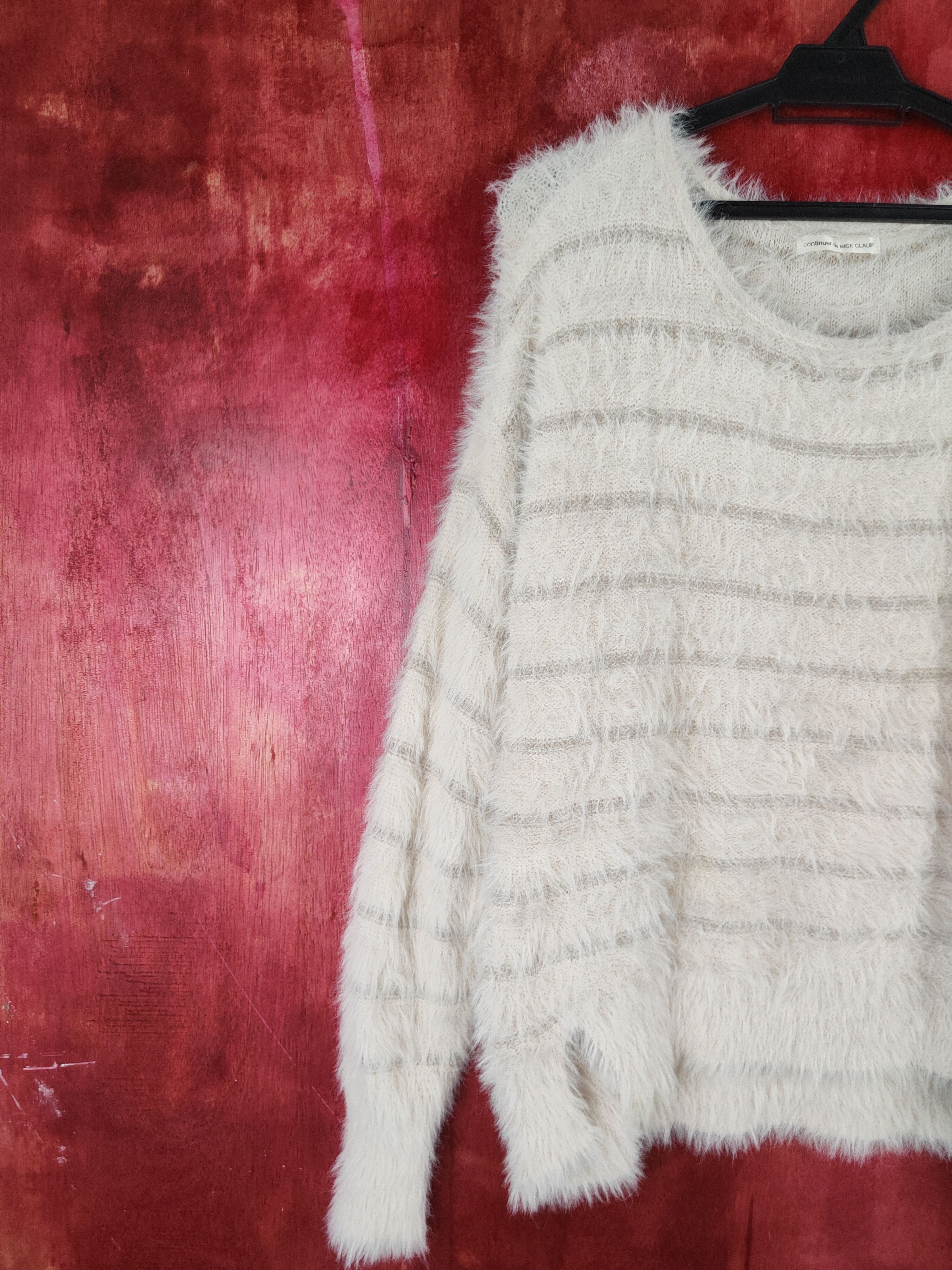 Homespun Knitwear Continuer de Nice Claup Shaggy Fur Mohair Knitwear #S795 Size L / US 10 / IT 46 - 3 Thumbnail