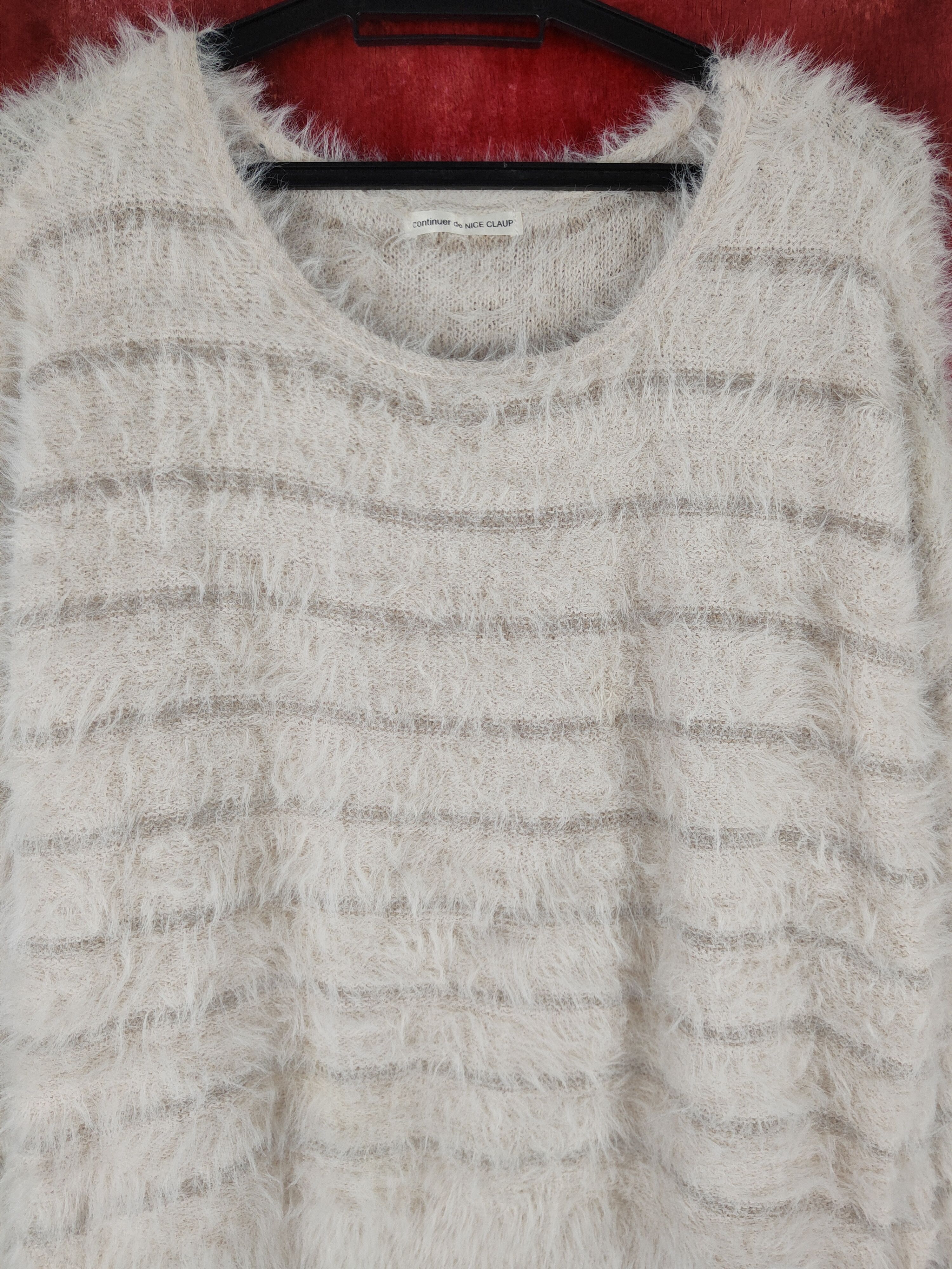 Homespun Knitwear Continuer de Nice Claup Shaggy Fur Mohair Knitwear #S795 Size L / US 10 / IT 46 - 2 Thumbnail