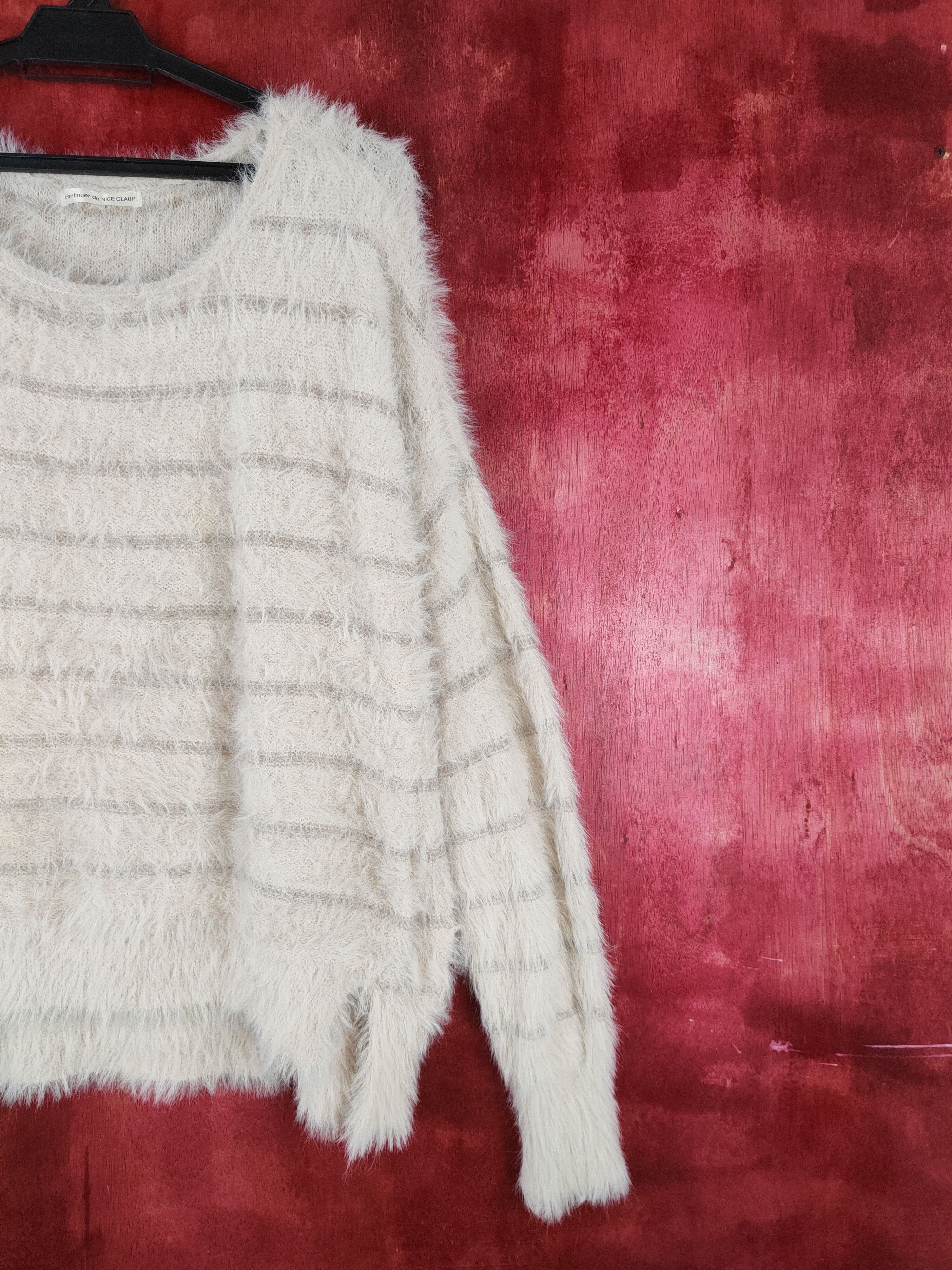 Homespun Knitwear Continuer de Nice Claup Shaggy Fur Mohair Knitwear #S795 Size L / US 10 / IT 46 - 5 Thumbnail