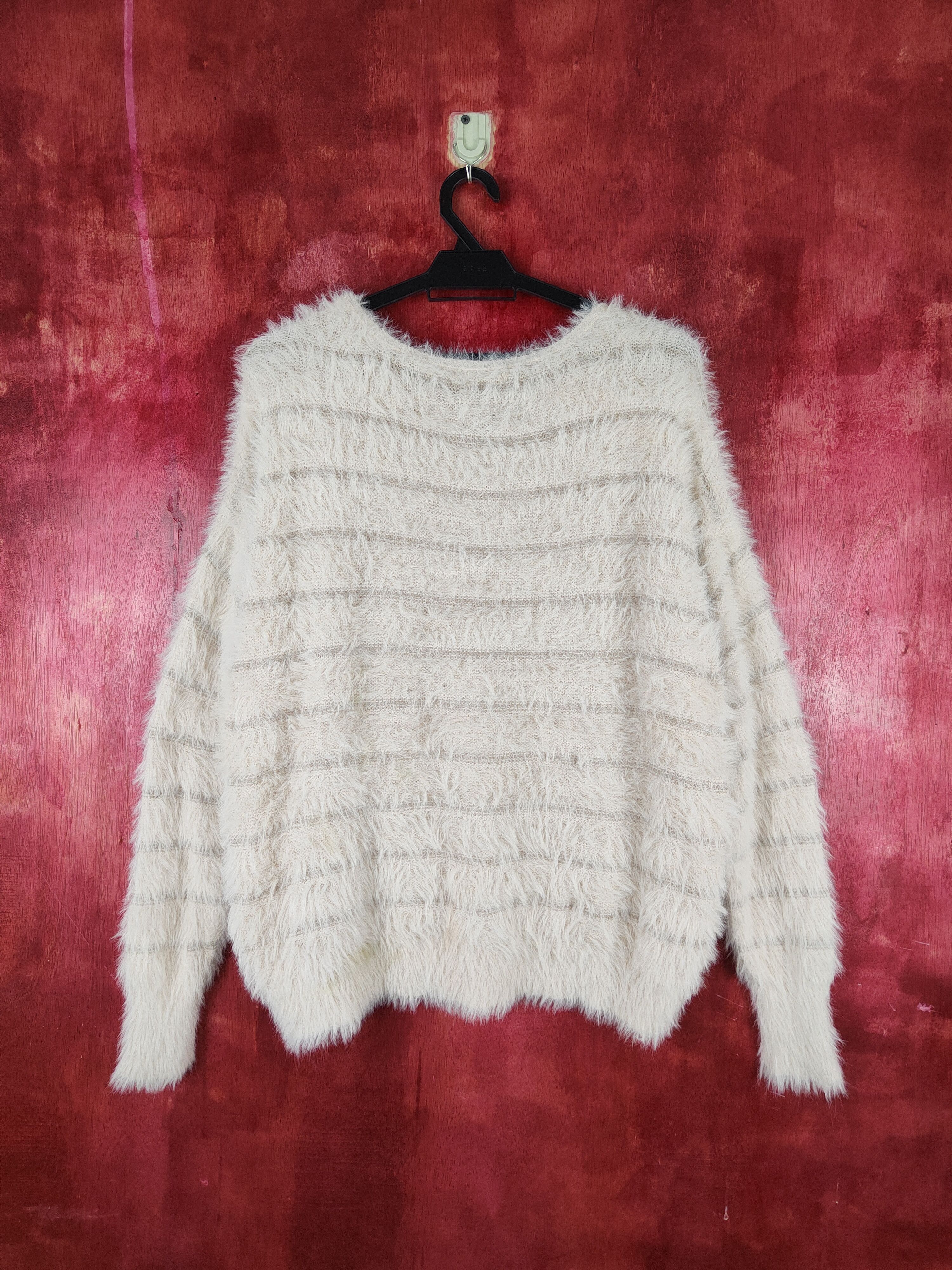 Homespun Knitwear Continuer de Nice Claup Shaggy Fur Mohair Knitwear #S795 Size L / US 10 / IT 46 - 7 Thumbnail