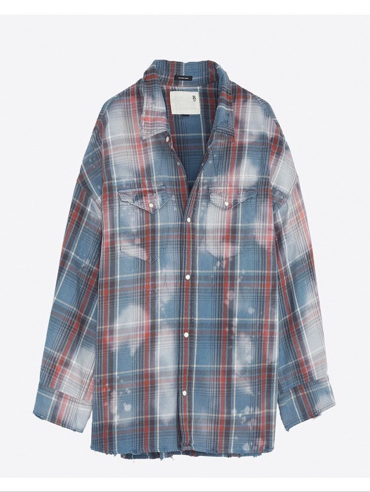 R13 Bleached oversized cowboy shirt. Small Size US S / EU 44-46 / 1 - 3 Thumbnail