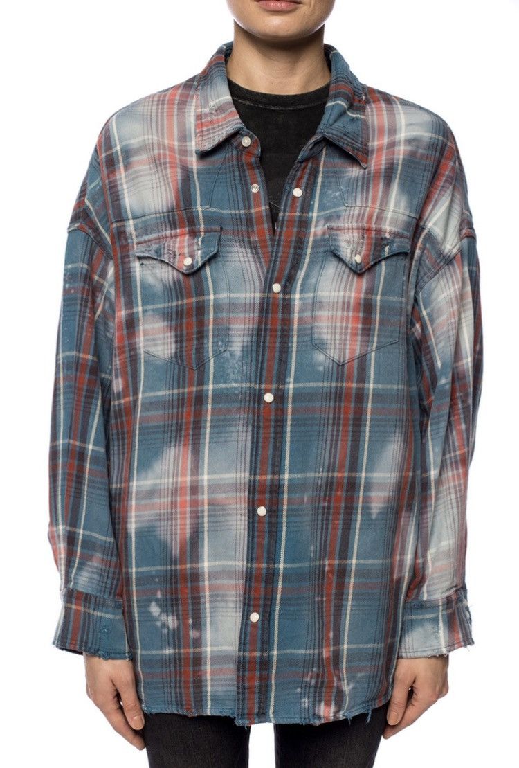R13 Bleached oversized cowboy shirt. Small Size US S / EU 44-46 / 1 - 10 Thumbnail