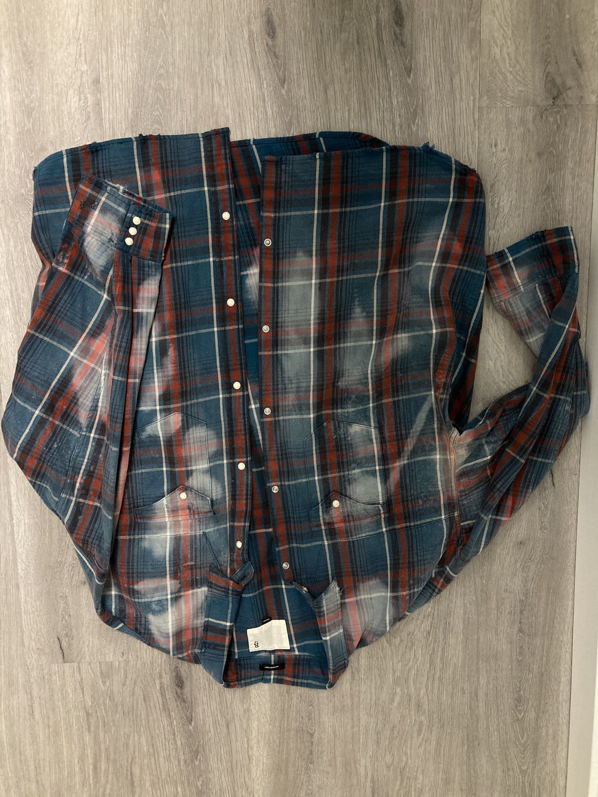 R13 Bleached oversized cowboy shirt. Small Size US S / EU 44-46 / 1 - 12 Thumbnail