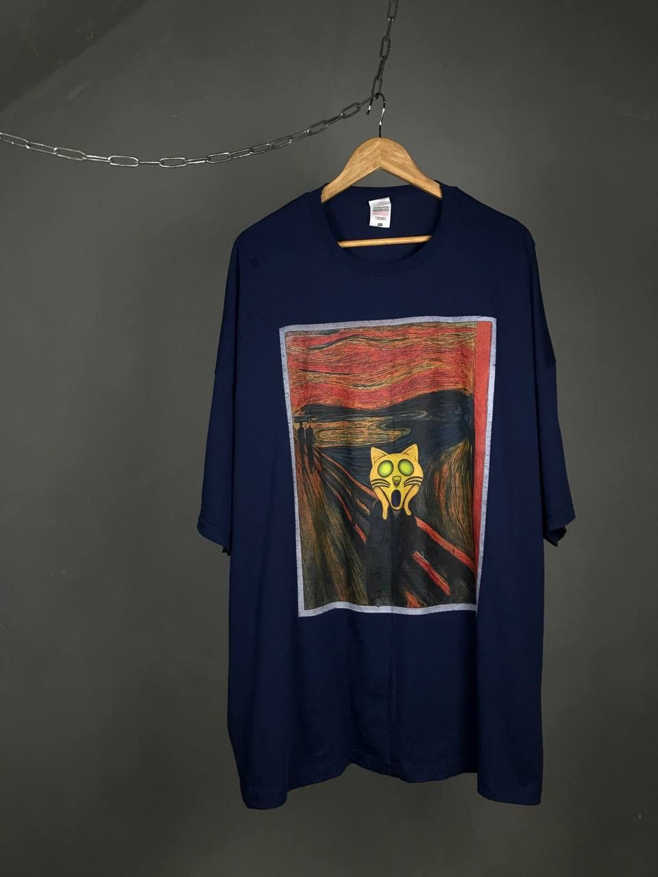 Vintage Skrik Edvard Munch vintage art streetwear humor tee Size US XXL / EU 58 / 5 - 1 Thumbnail