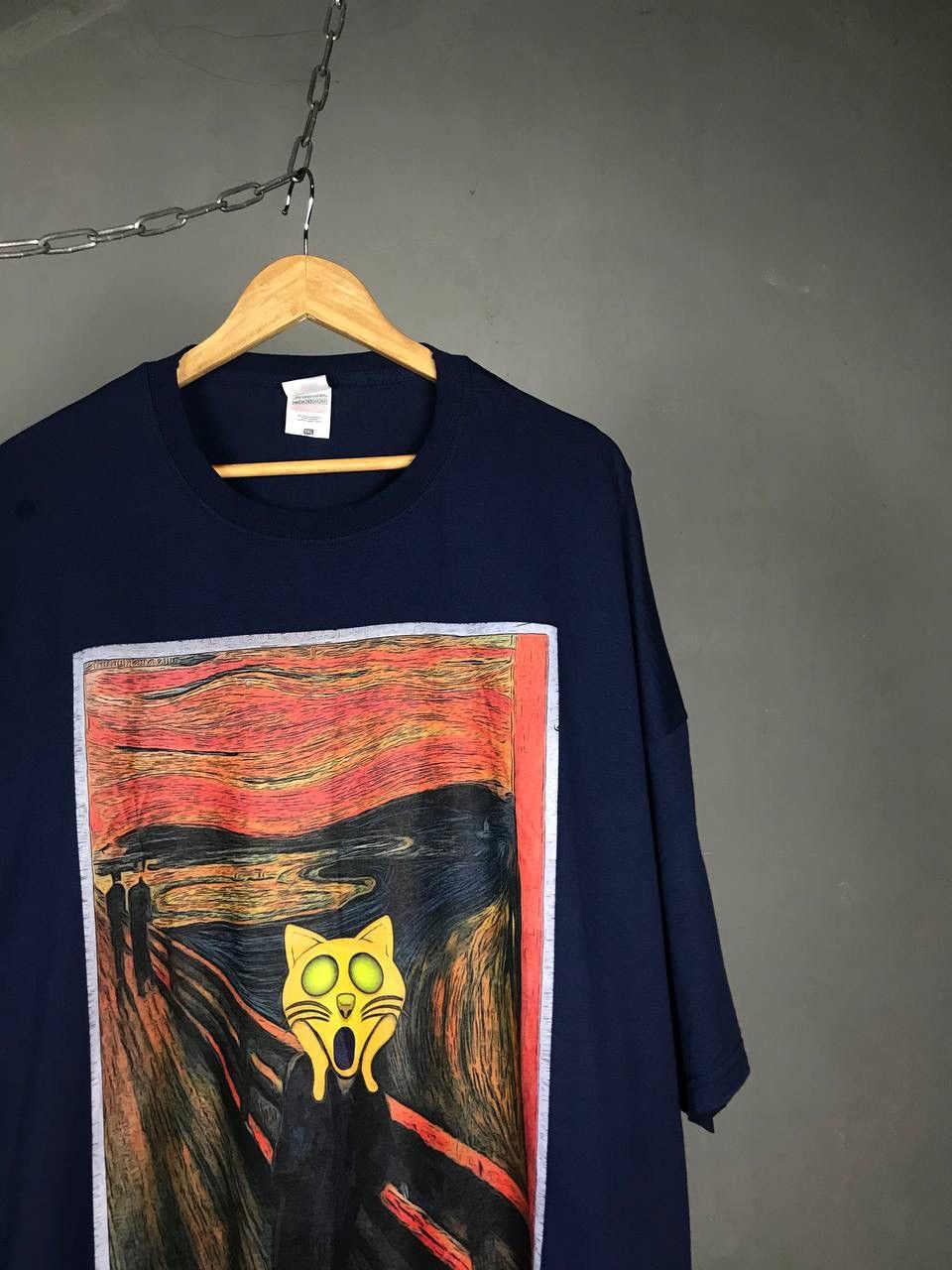 Vintage Skrik Edvard Munch vintage art streetwear humor tee Size US XXL / EU 58 / 5 - 2 Thumbnail