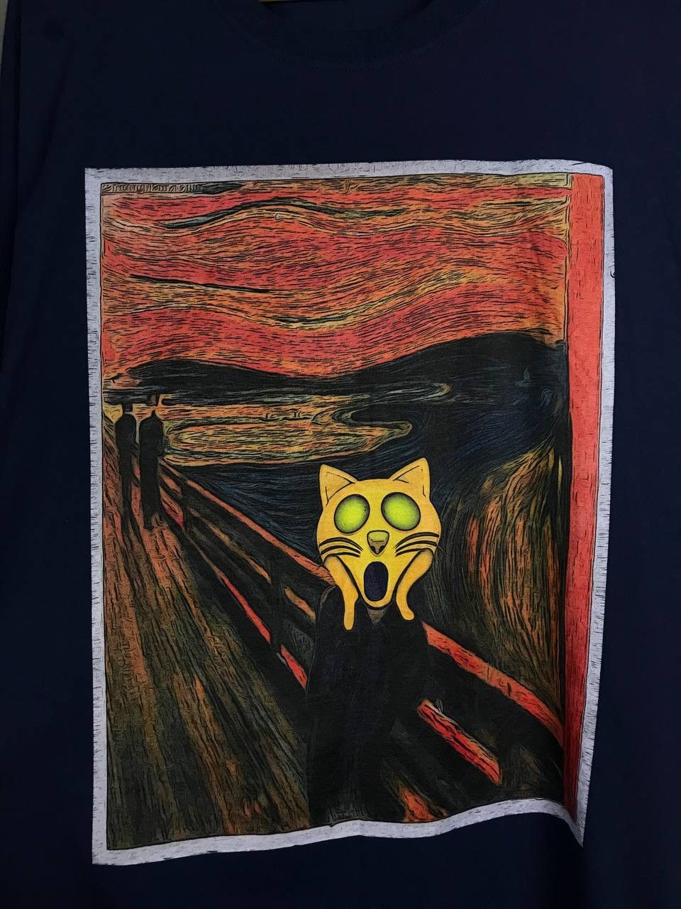 Vintage Skrik Edvard Munch vintage art streetwear humor tee Size US XXL / EU 58 / 5 - 3 Thumbnail