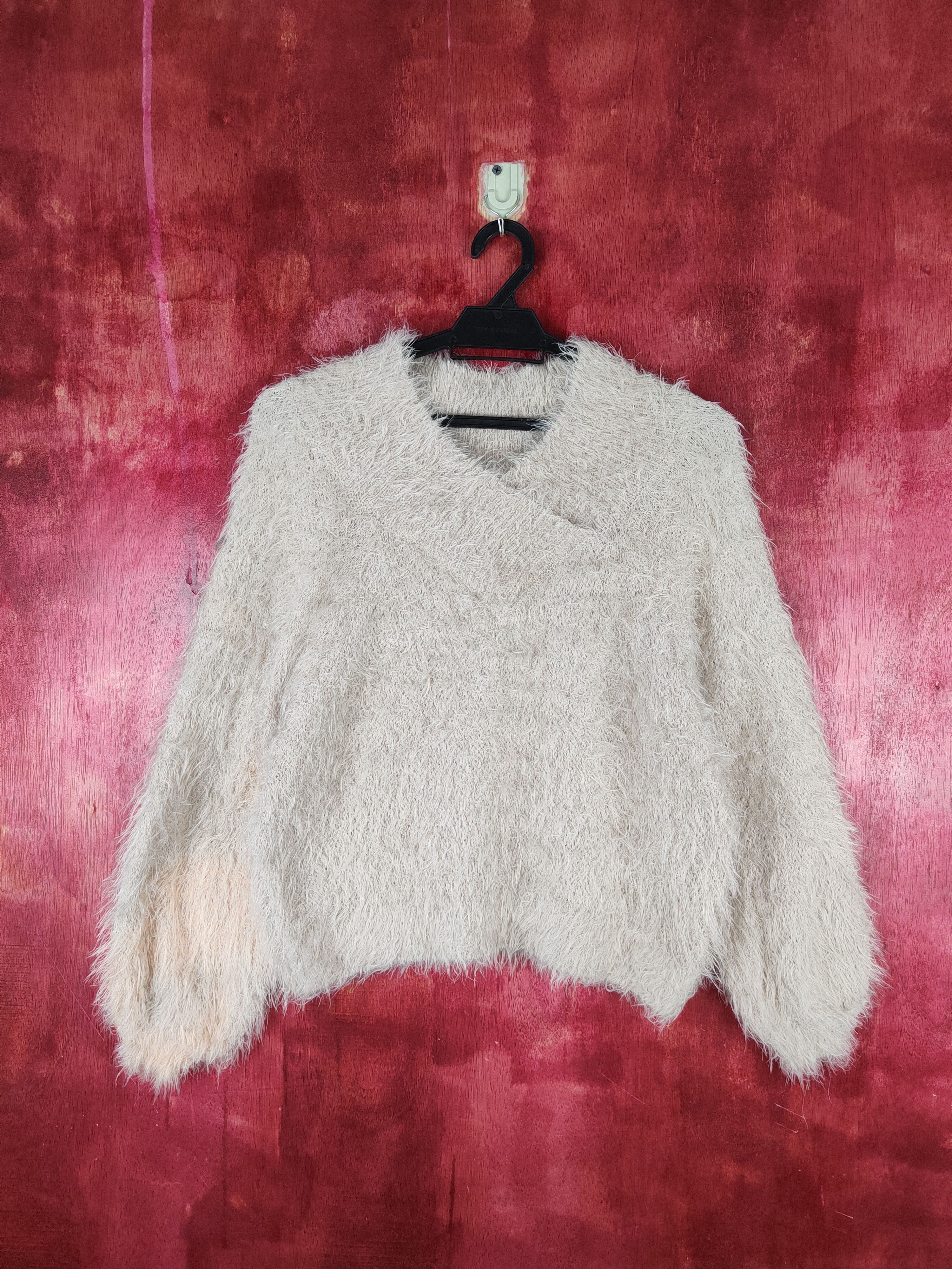 Homespun Knitwear Magender faded sleeve Shag Shaggy Fur Mohair Knitwear #S796 Size M / US 6-8 / IT 42-44 - 1 Thumbnail