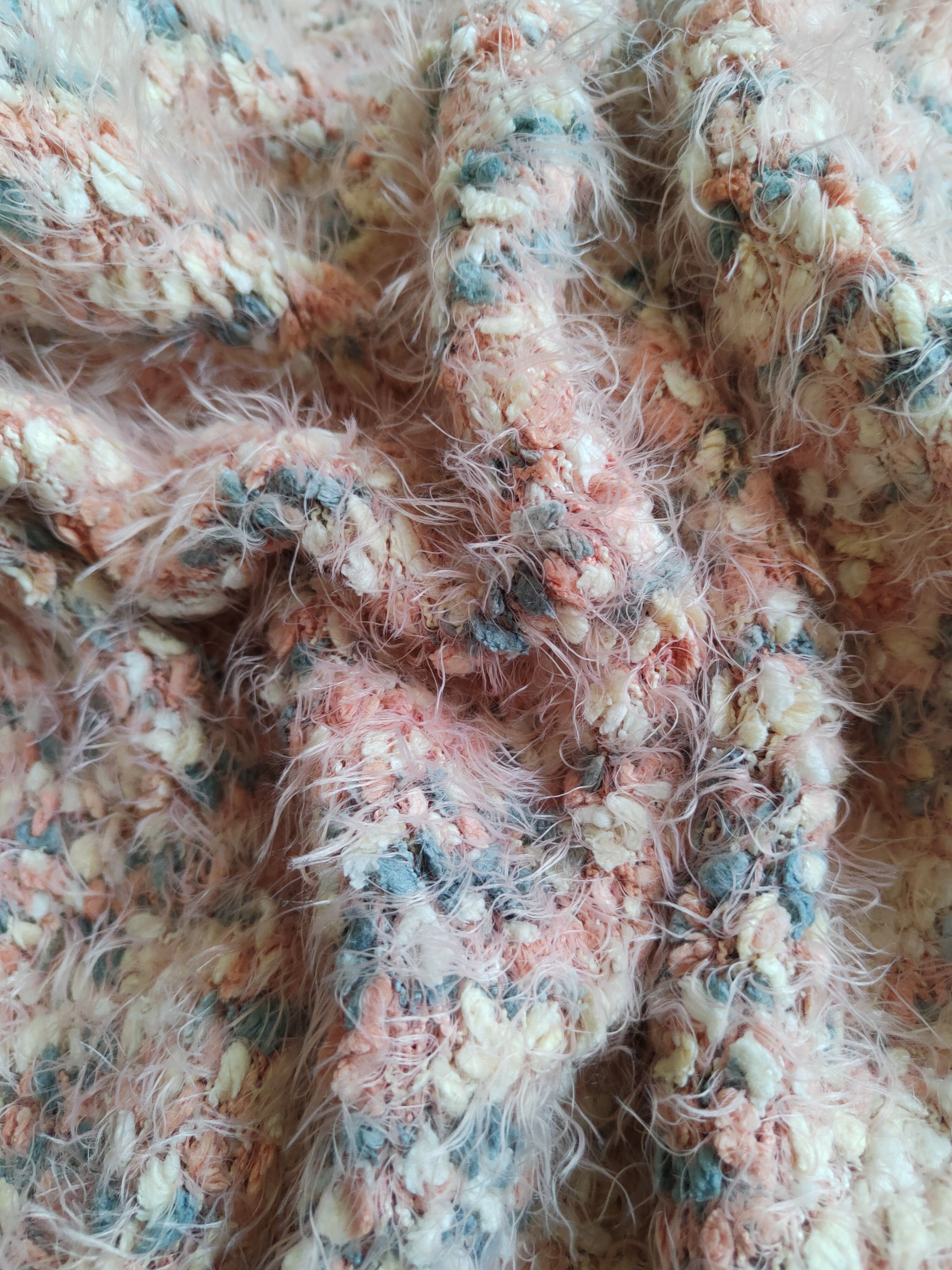 Japanese Brand Cecil McBee Peach Shag Shaggy Fur Mohair Knitwear #S798 Size M / US 6-8 / IT 42-44 - 10 Thumbnail