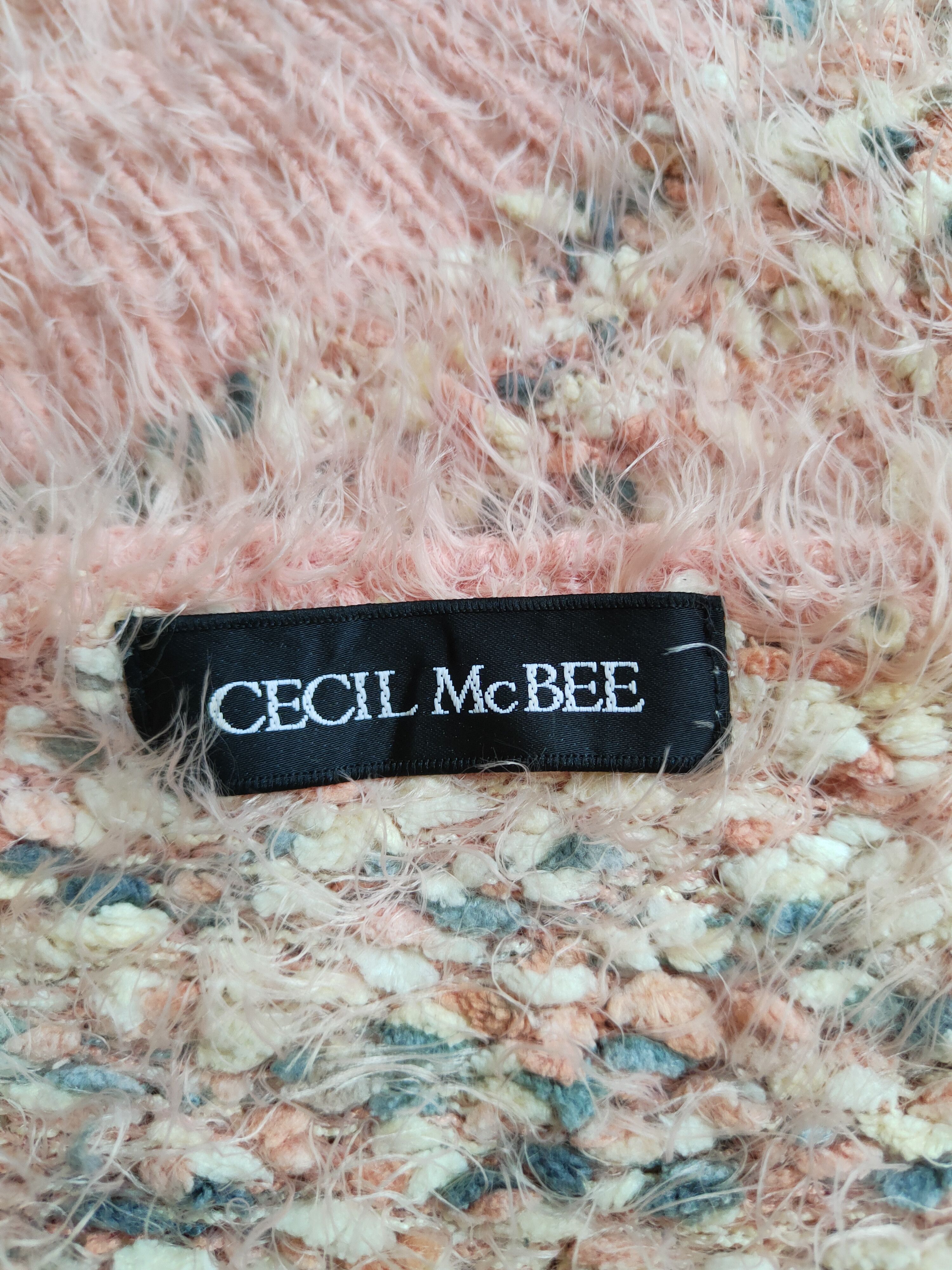 Japanese Brand Cecil McBee Peach Shag Shaggy Fur Mohair Knitwear #S798 Size M / US 6-8 / IT 42-44 - 12 Thumbnail