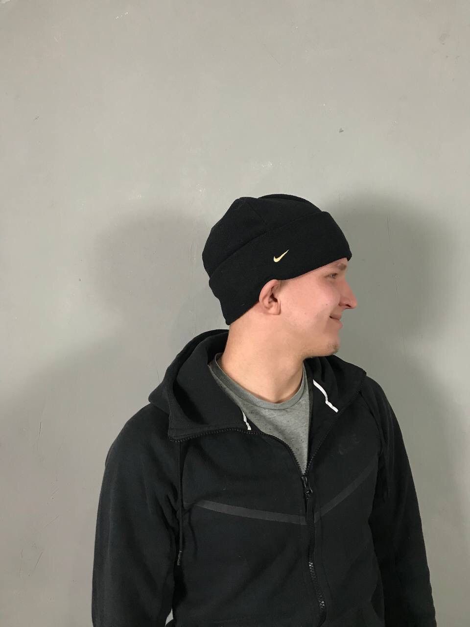 Nike × Vintage Nike Vintage Swoosh Streetwear Black Hat Size ONE SIZE - 2 Thumbnail