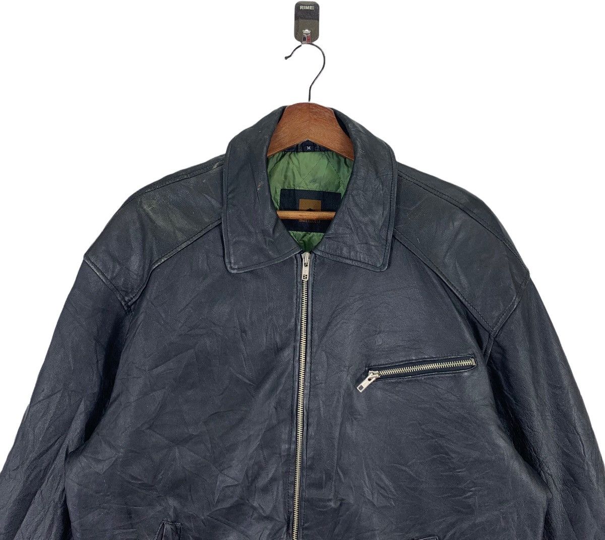 Marlboro × Marlboro Classics × Marlboro Unlimited VINTAGE BLACK LEATHER MARLBORO BIKER JACKET Size US M / EU 48-50 / 2 - 6 Thumbnail