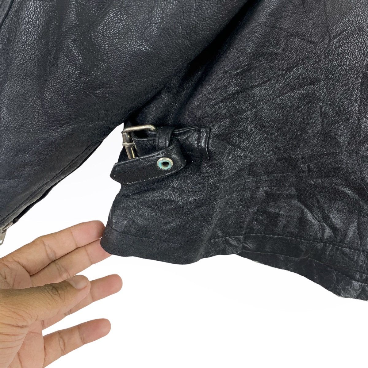 Marlboro × Marlboro Classics × Marlboro Unlimited VINTAGE BLACK LEATHER MARLBORO BIKER JACKET Size US M / EU 48-50 / 2 - 12 Thumbnail